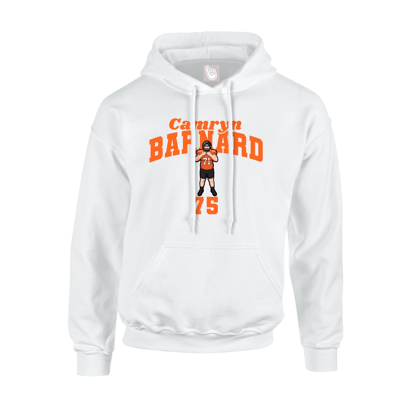 Youth Hoodie — Signature Arch in White