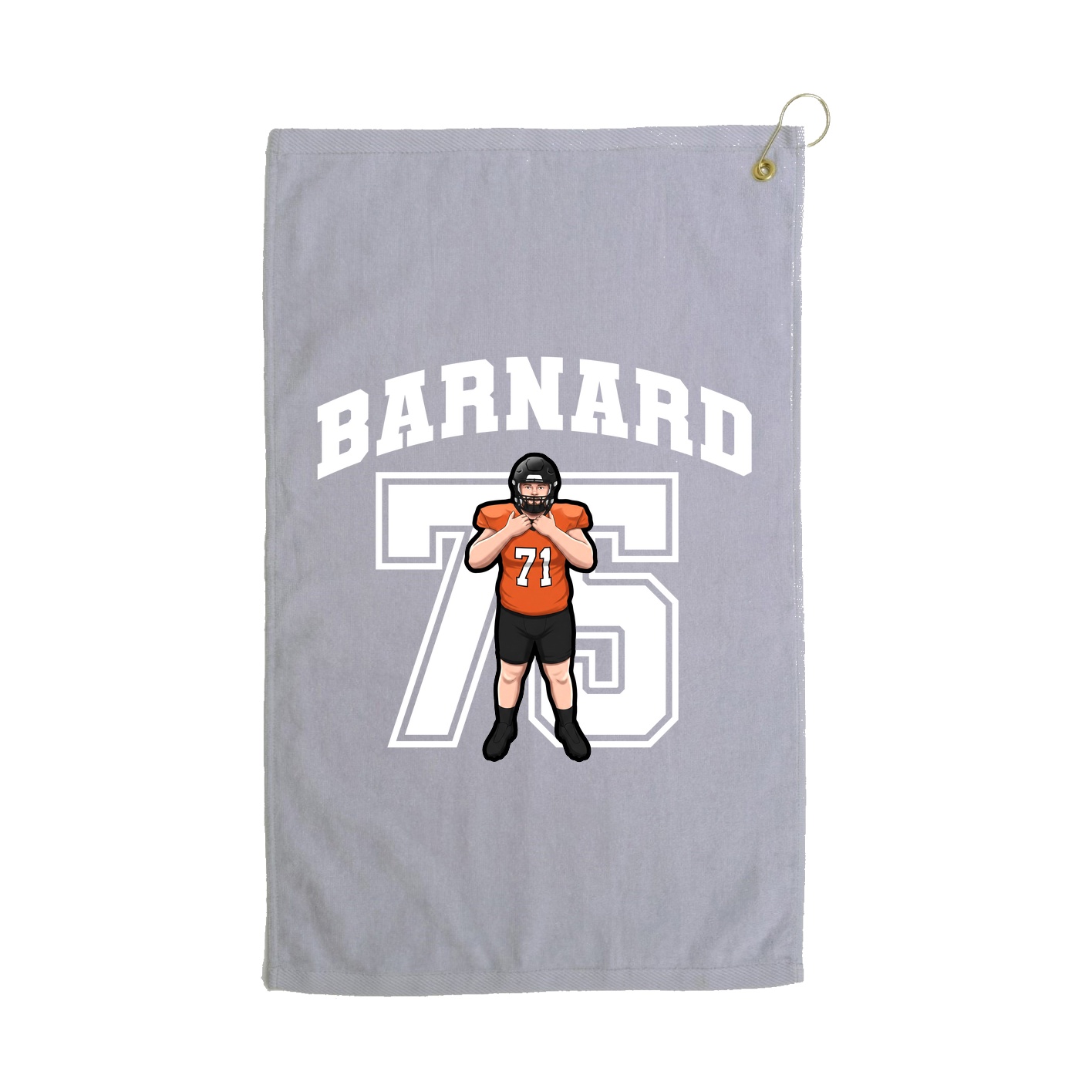 Golf Towel — Number in Grey