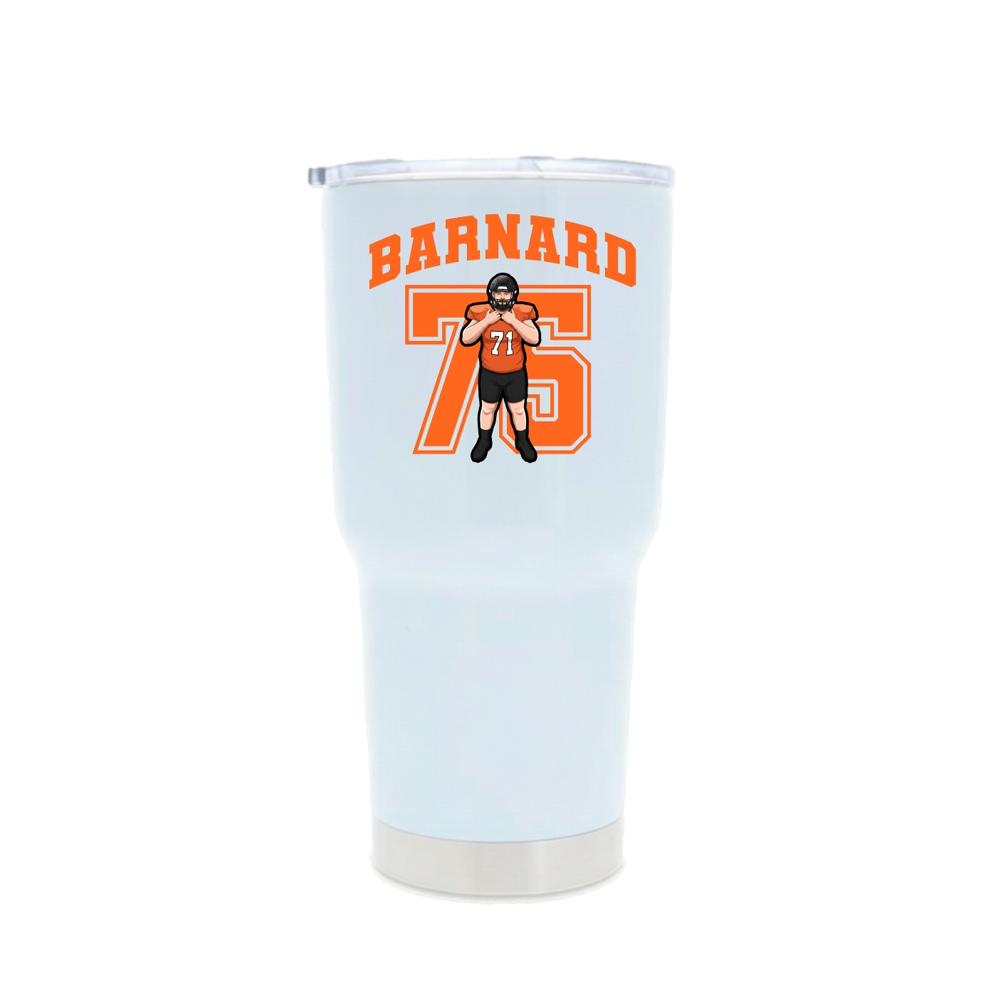 30oz Stainless Steel Tumbler — Number in White