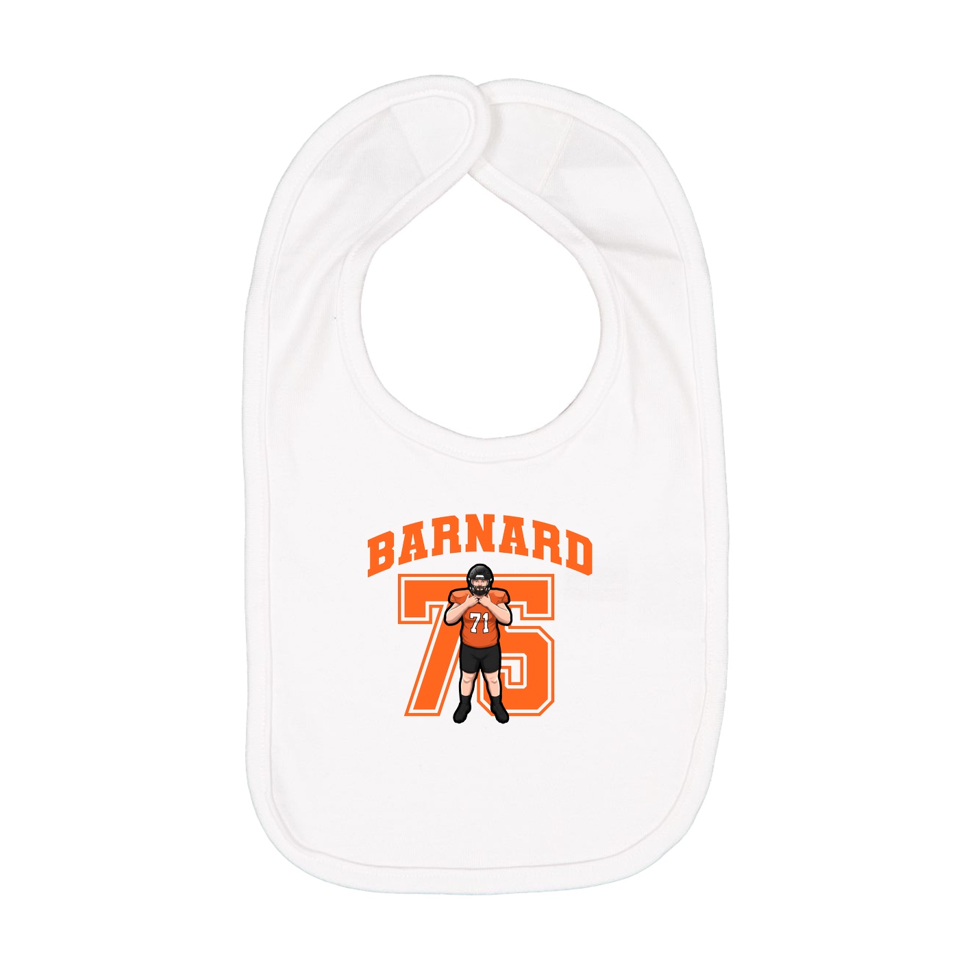 Infant Bib — Number in White