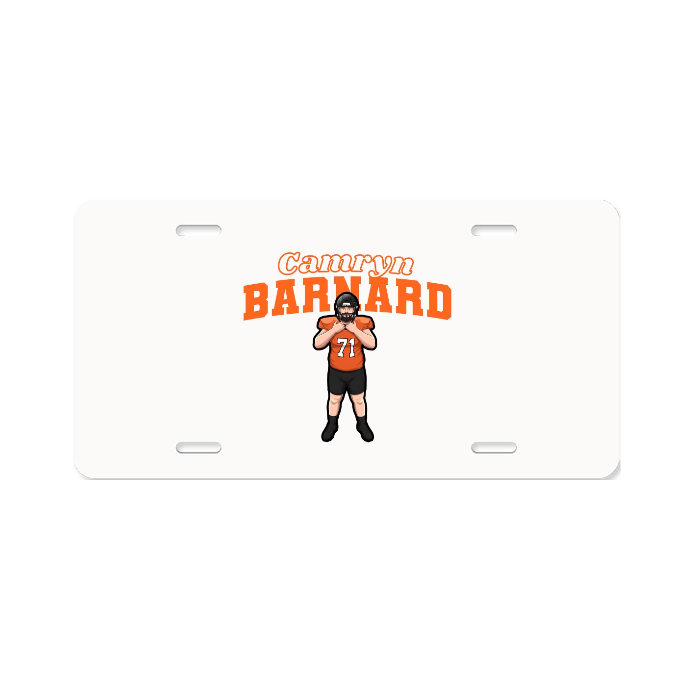 License Plate — Name Arch in Classic