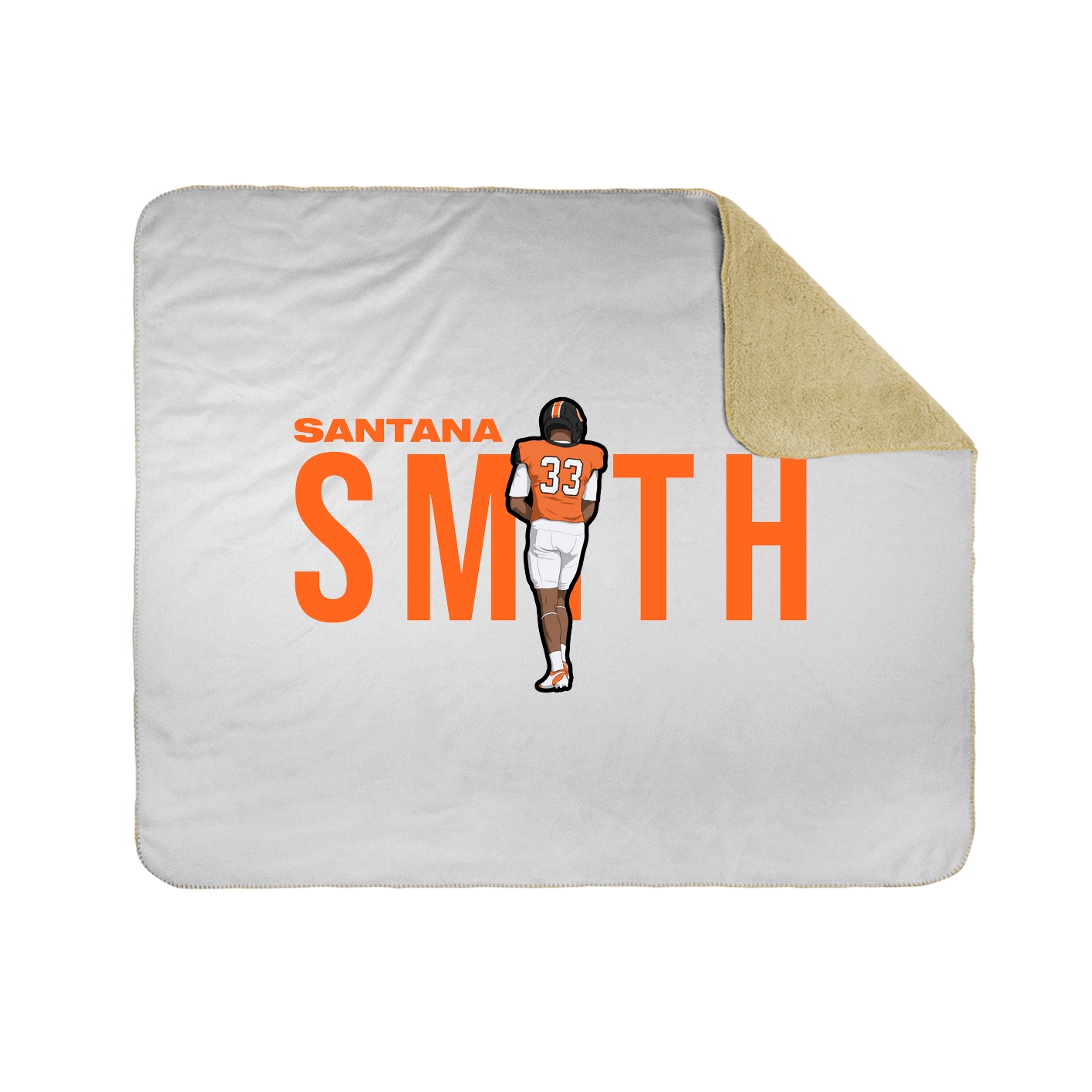 Throw Blanket — Player Name in White