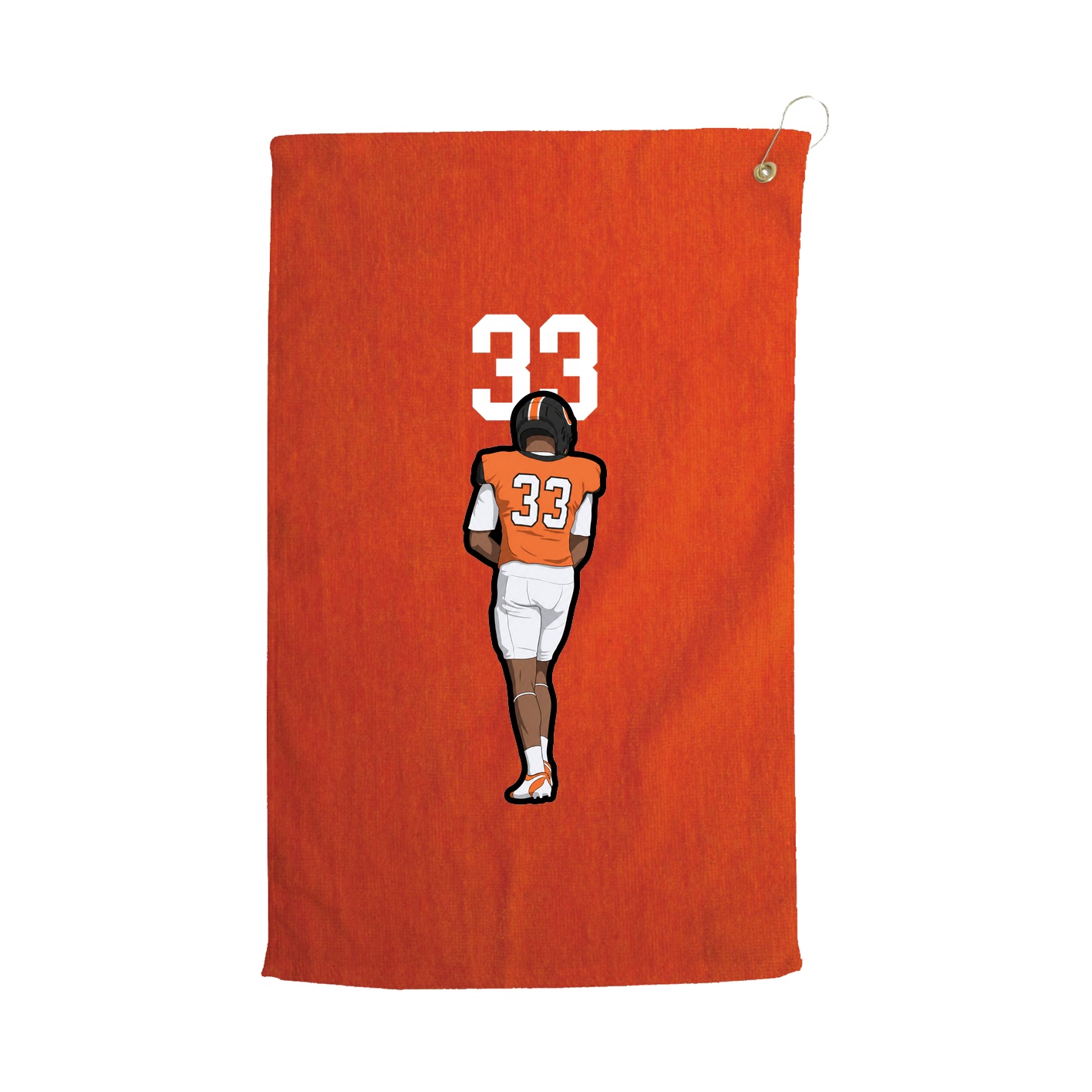 Golf Towel — Number Top in Orange