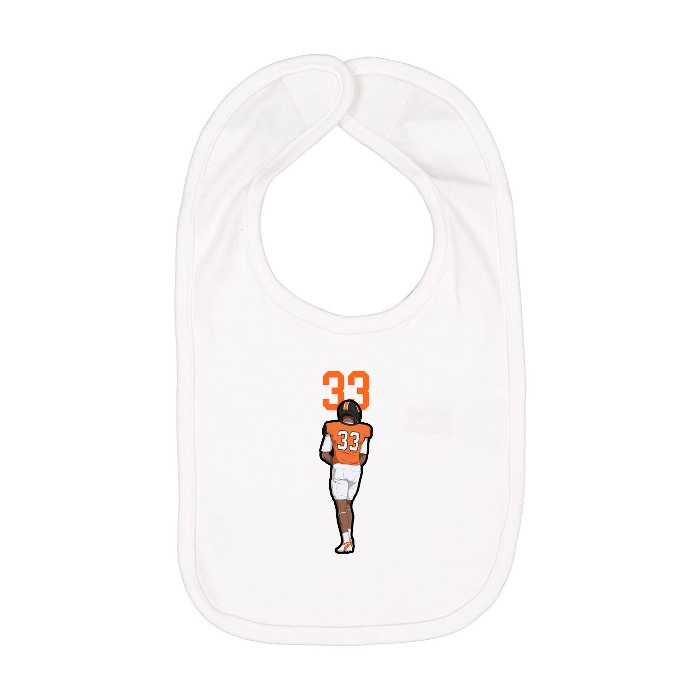 Infant Bib — Number Top in White