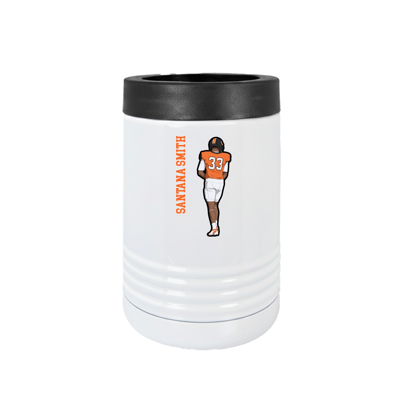 Beverage Holder — Name Vertical in White