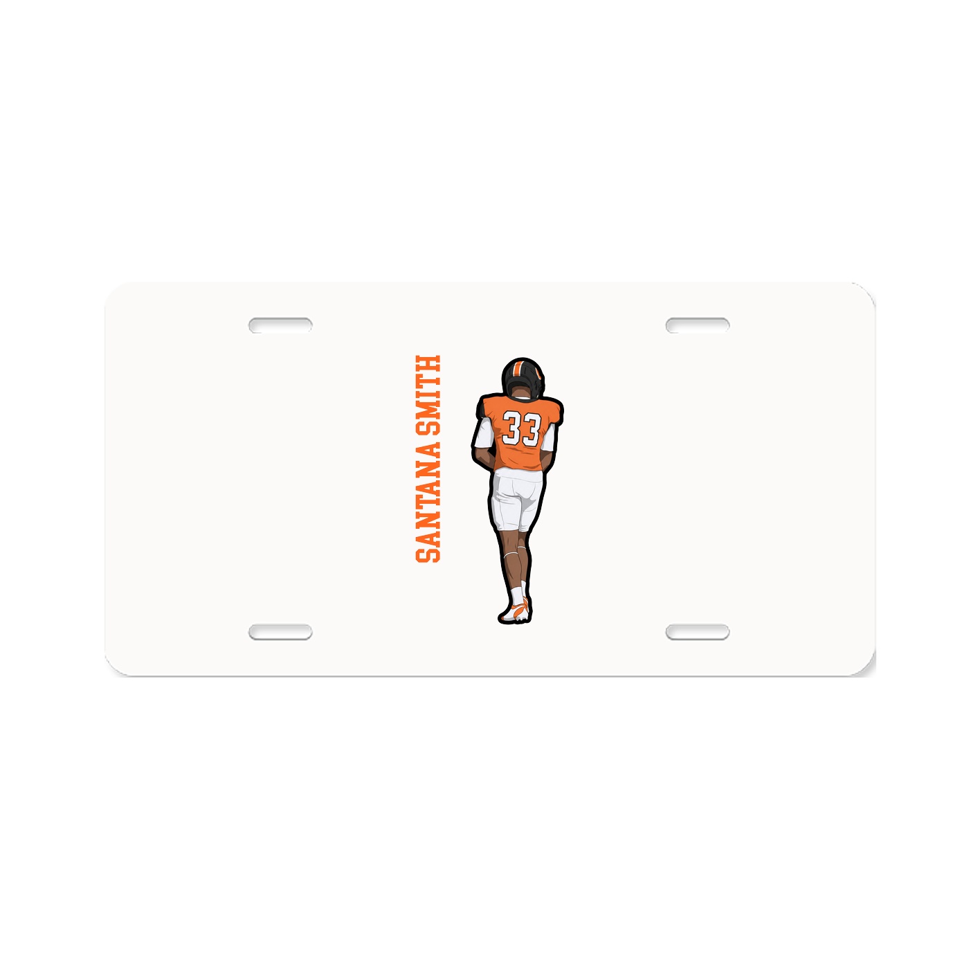 License Plate — Name Vertical in Classic