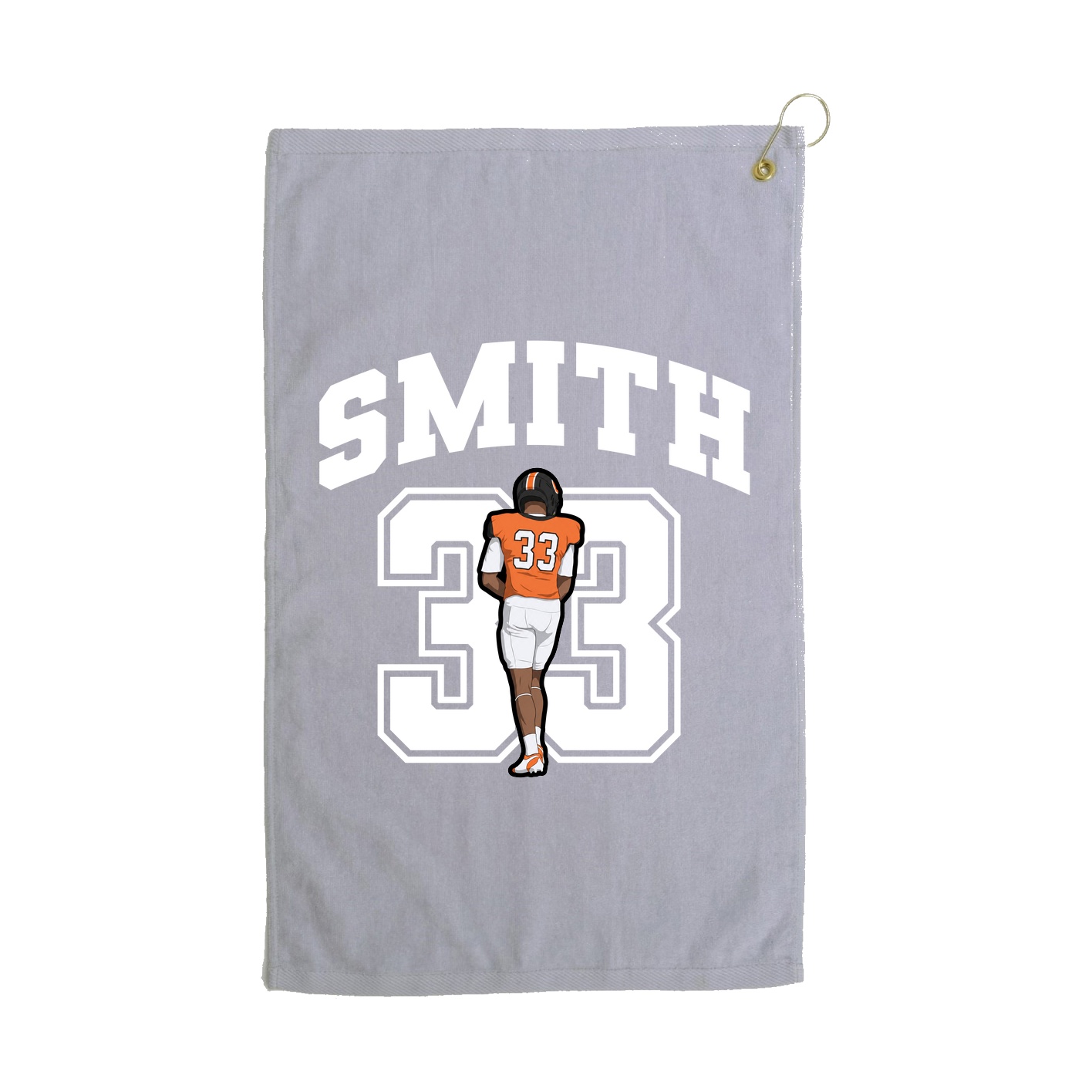 Golf Towel — Number in Grey