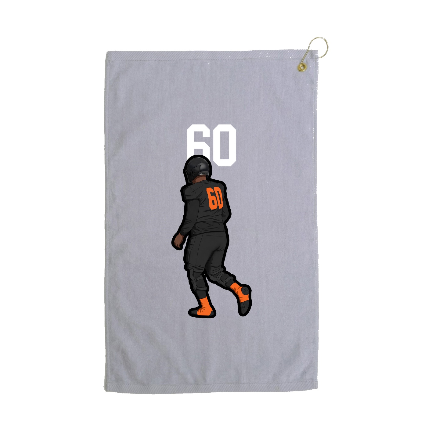 Golf Towel — Number Top in Grey