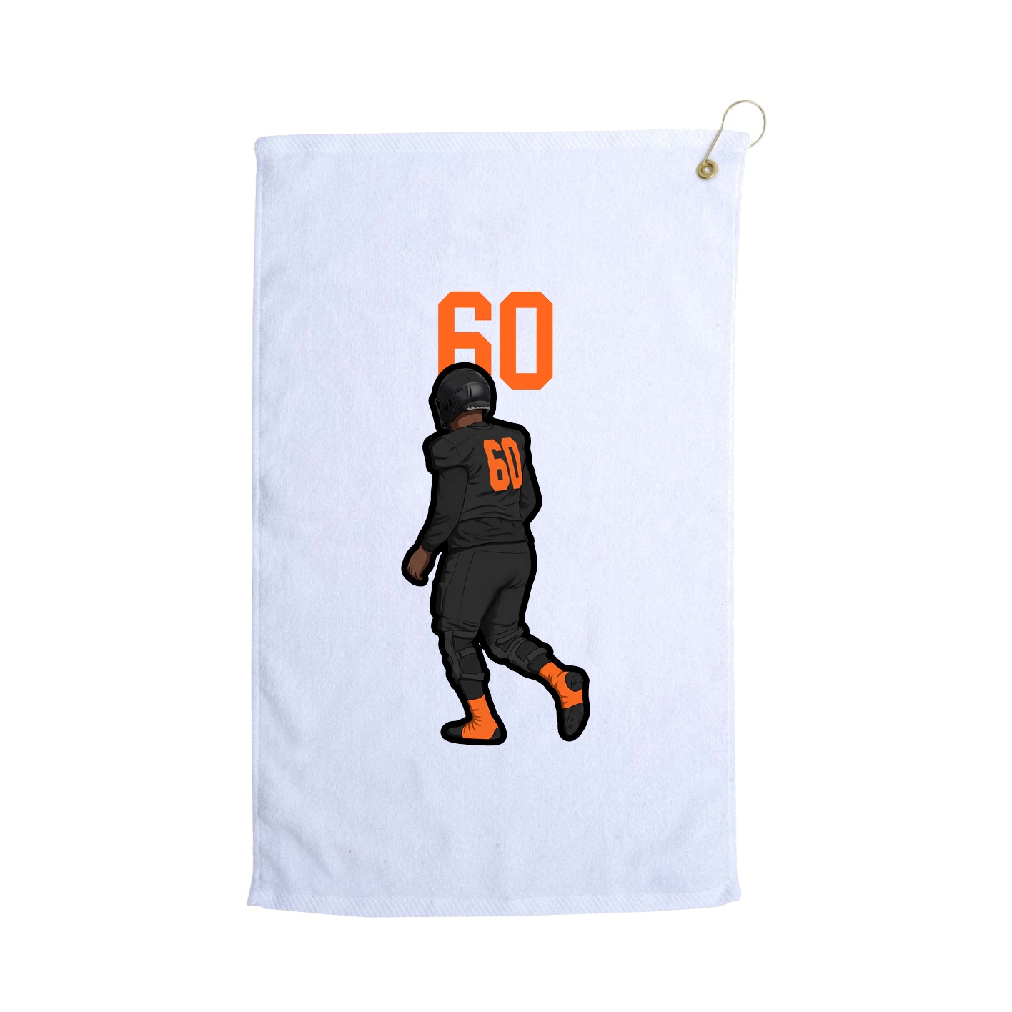 Golf Towel — Number Top in White