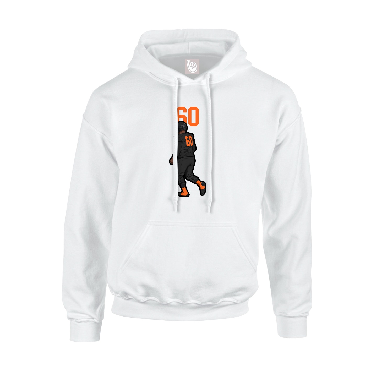 Hoodie — Number Top in White