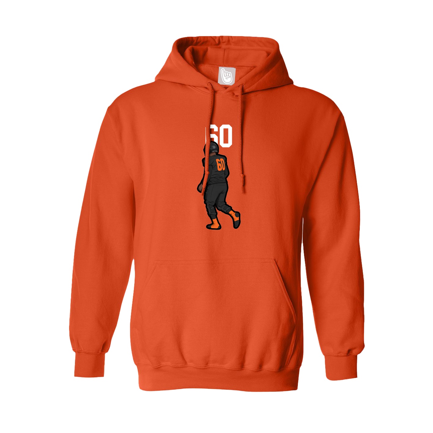 Youth Hoodie — Number Top in Orange