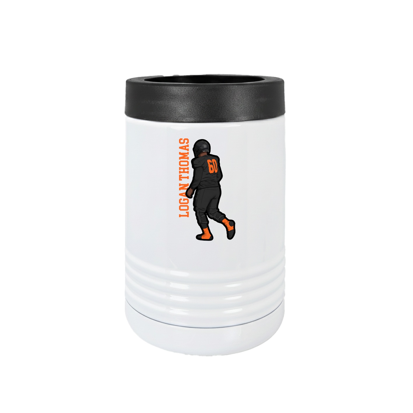 Beverage Holder — Name Vertical in White