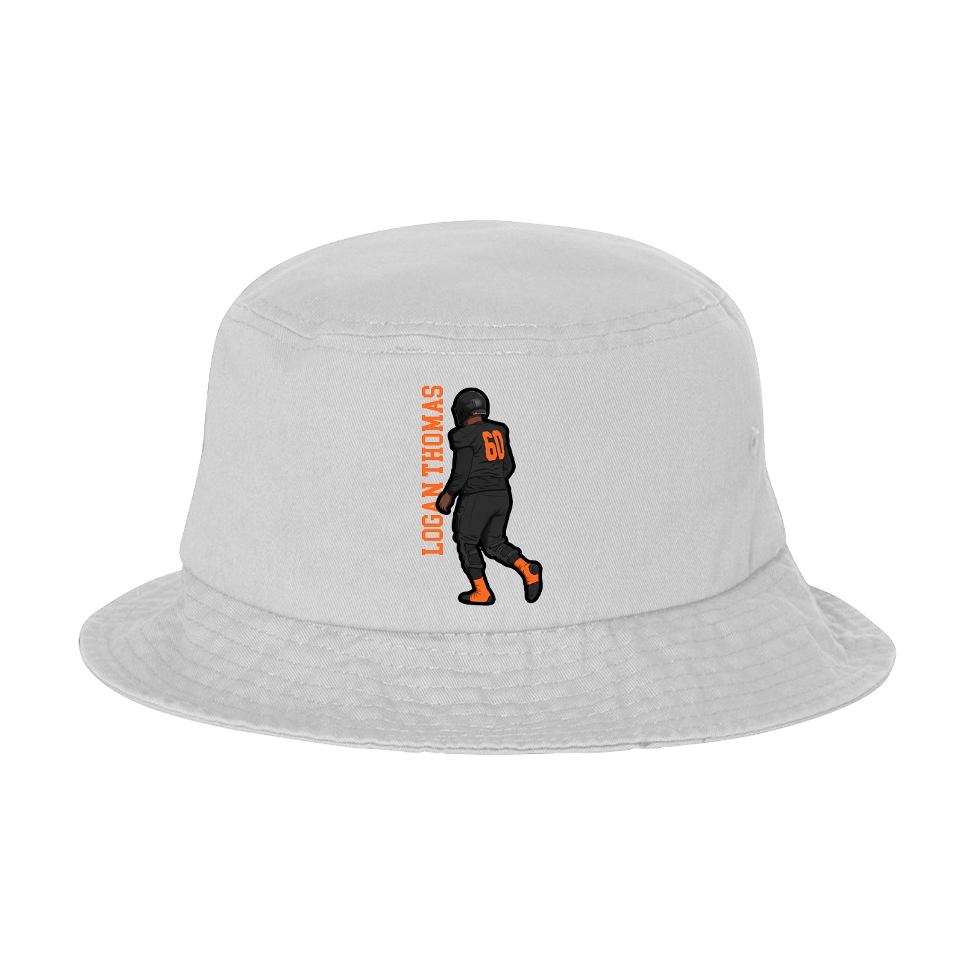 Bucket Cap — Name Vertical in White