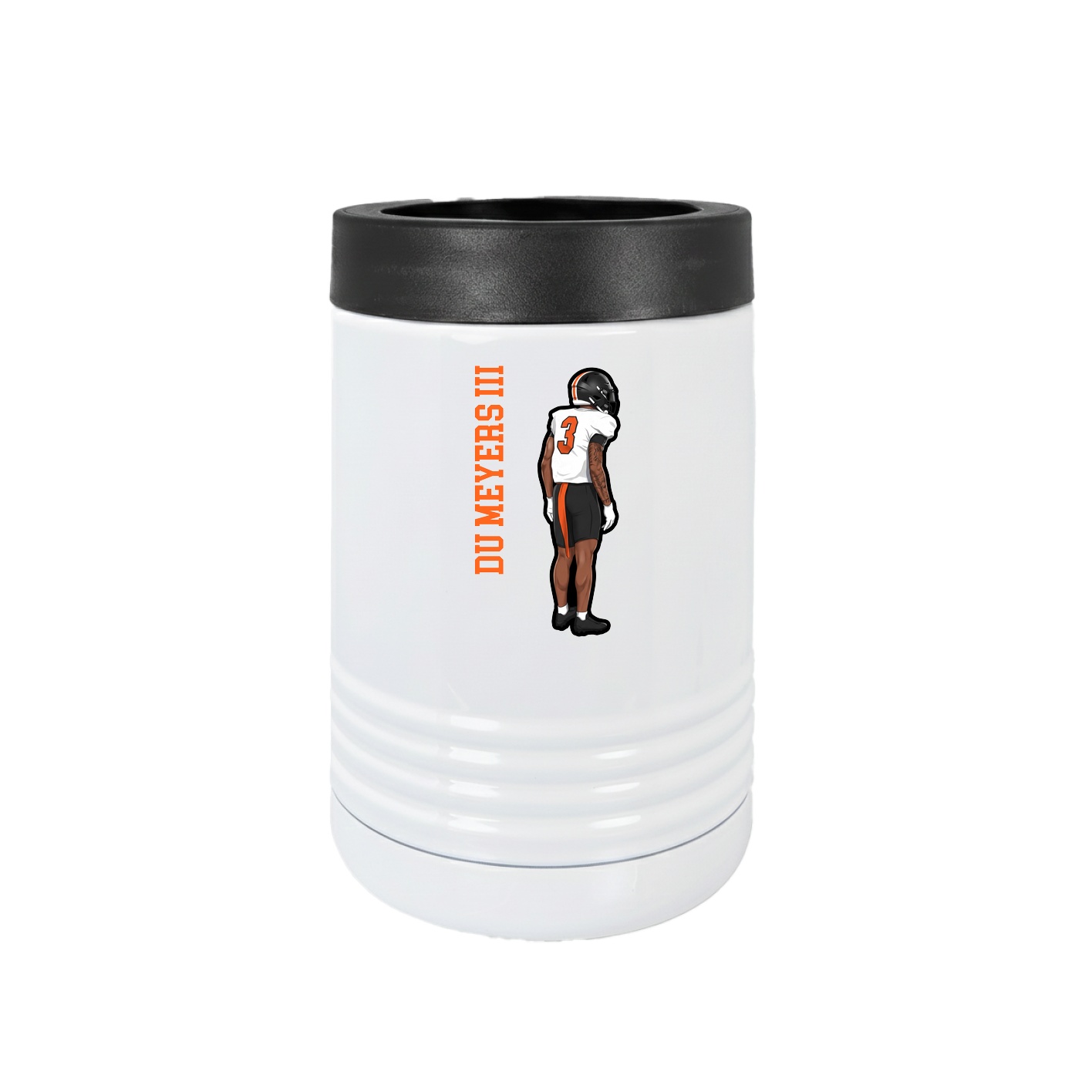 Beverage Holder — Name Vertical in White