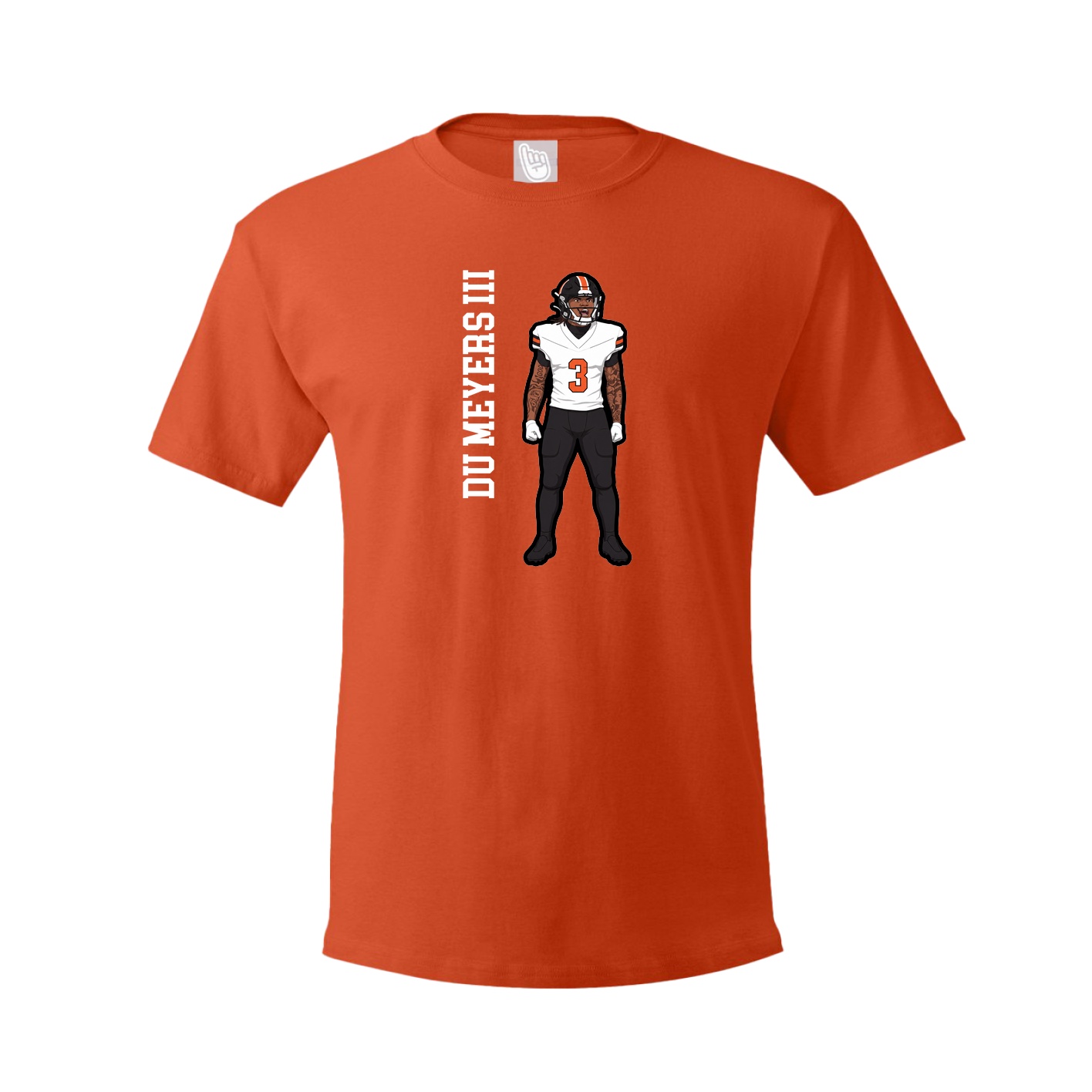 Tee — Name Vertical in Orange