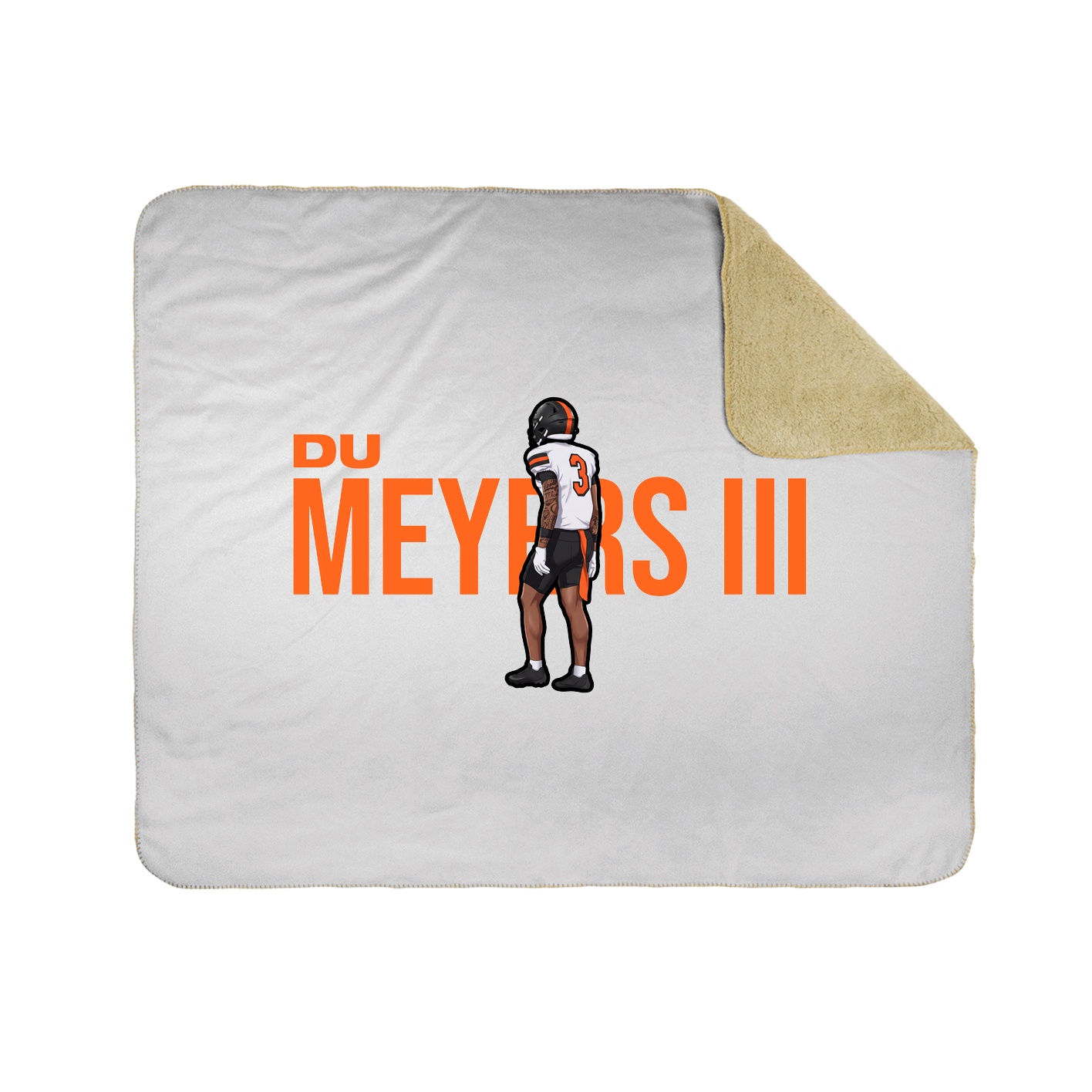 Throw Blanket — Player Name in White
