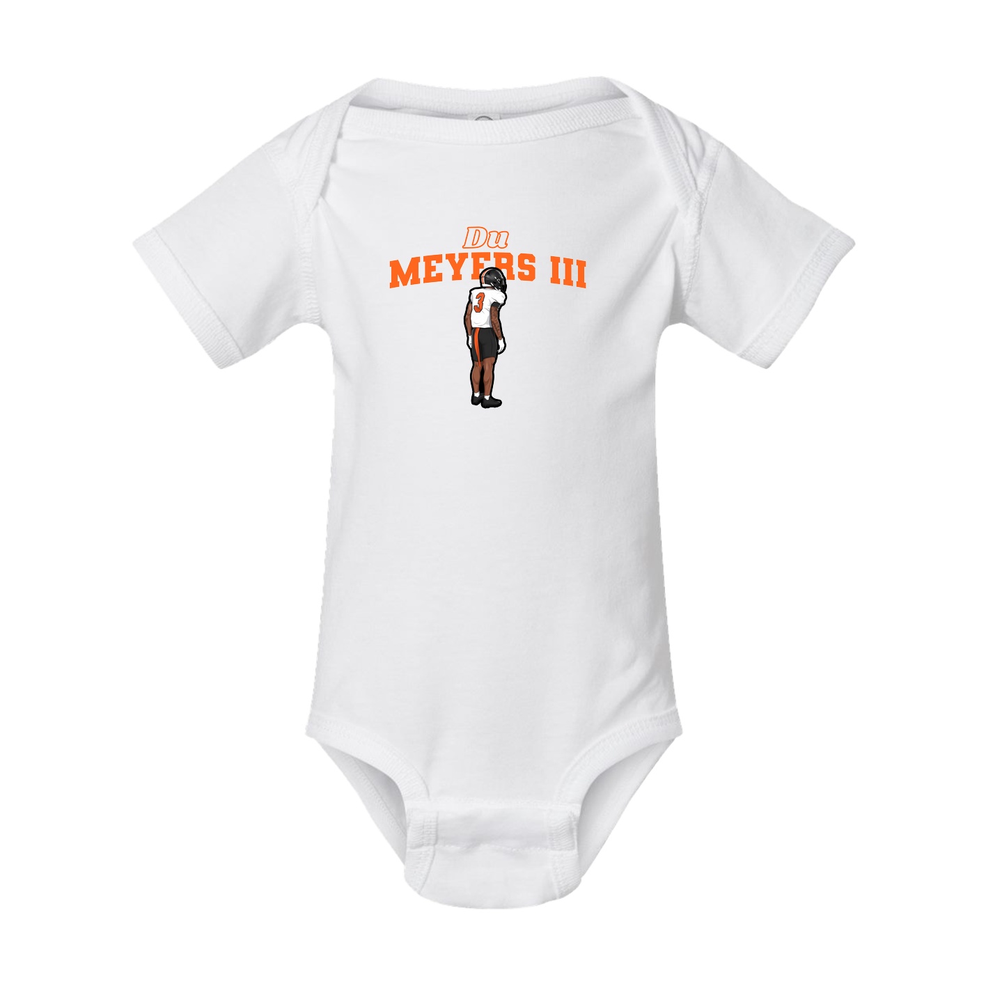 Baby Onesie — Name Arch in White