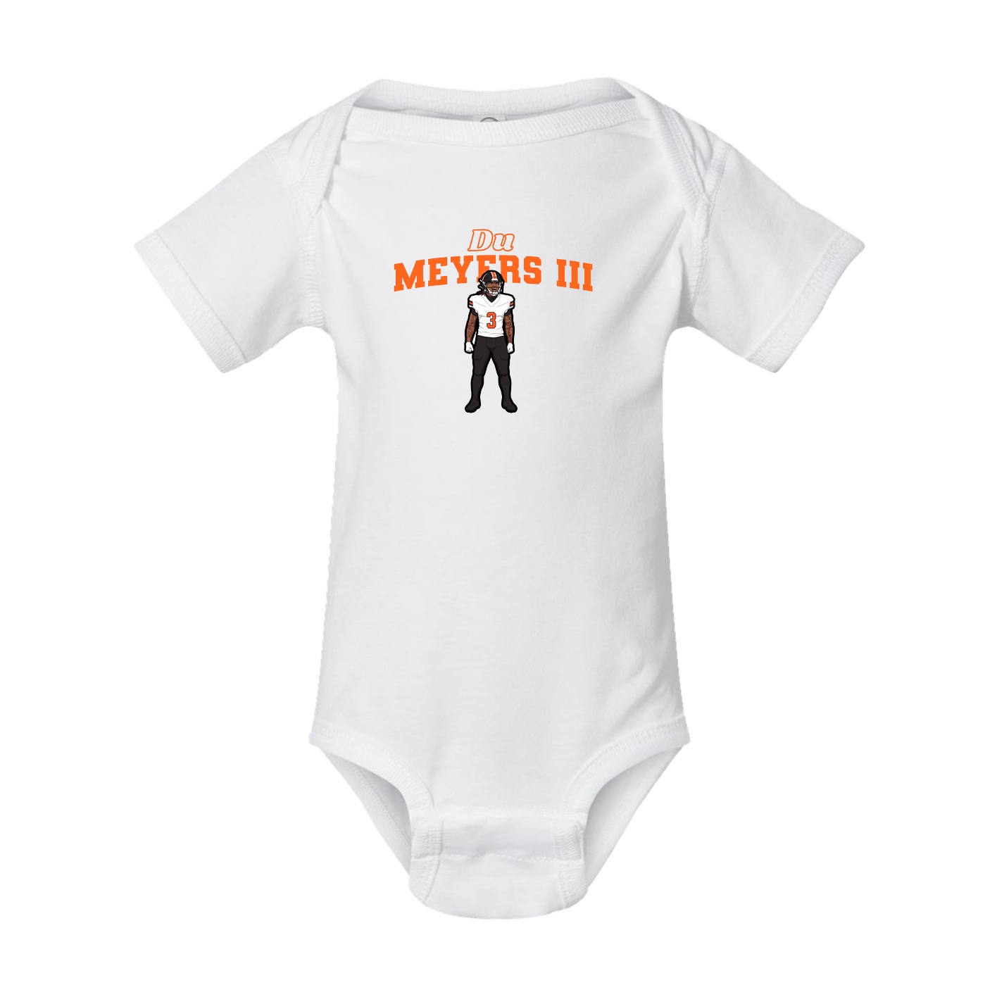 Baby Onesie — Name Arch in White