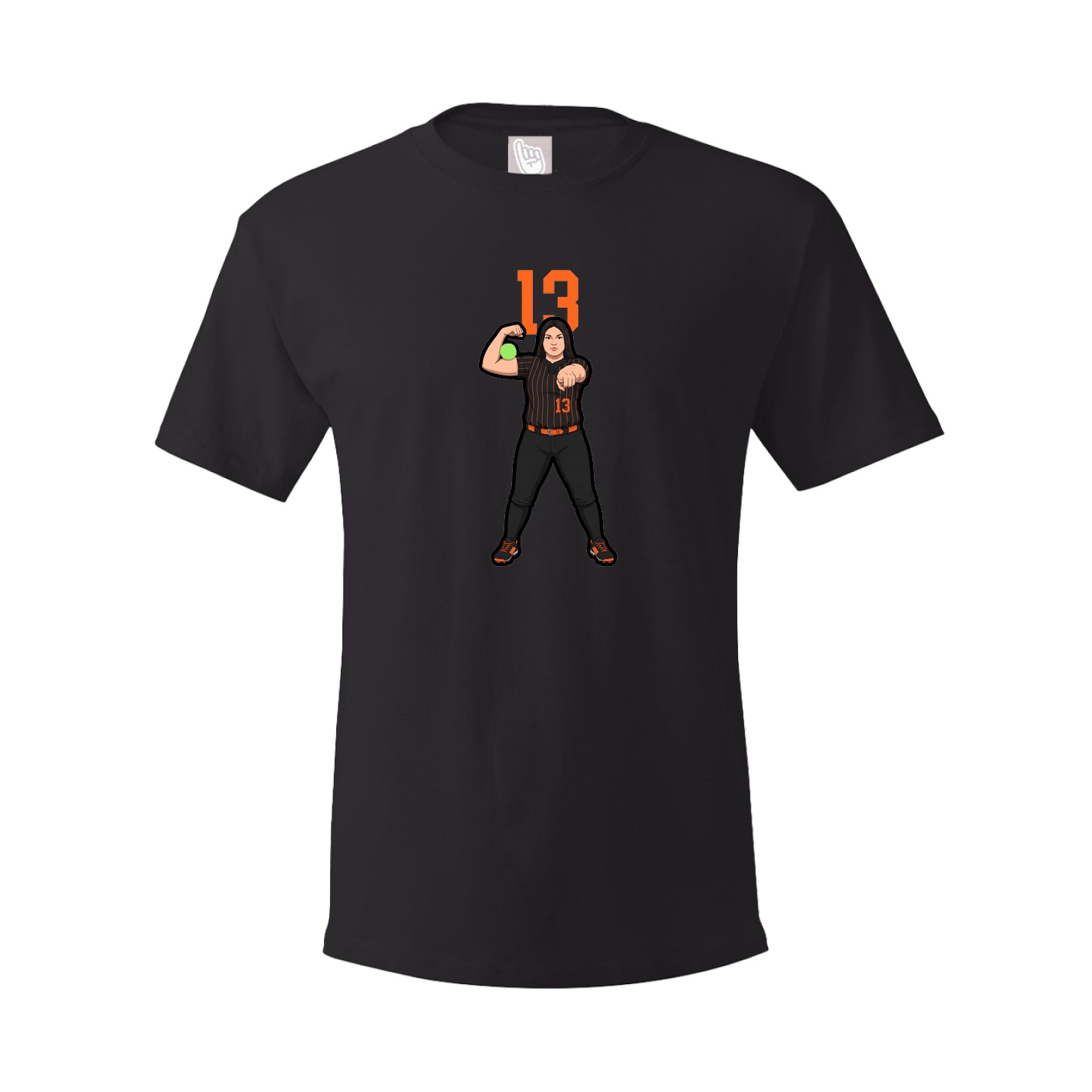 Youth Tee — Number Top in Black