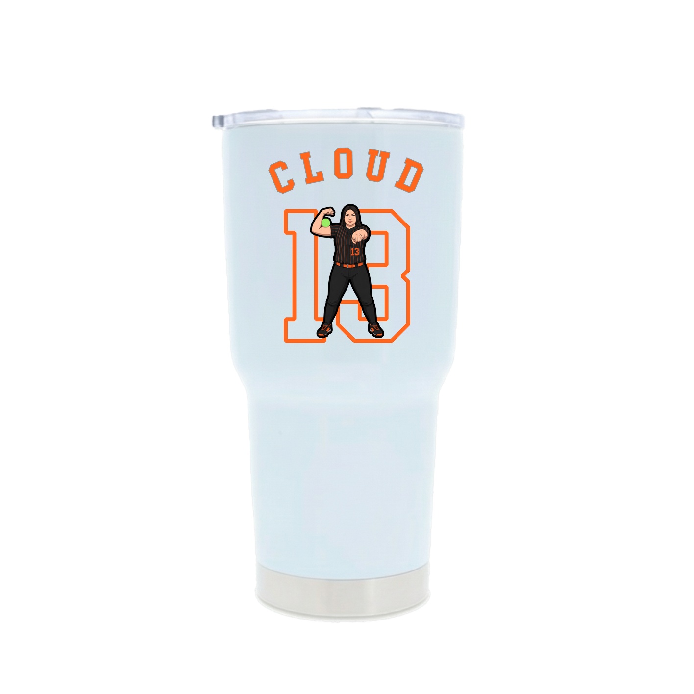 30oz Stainless Steel Tumbler — Shirsey Arch in White