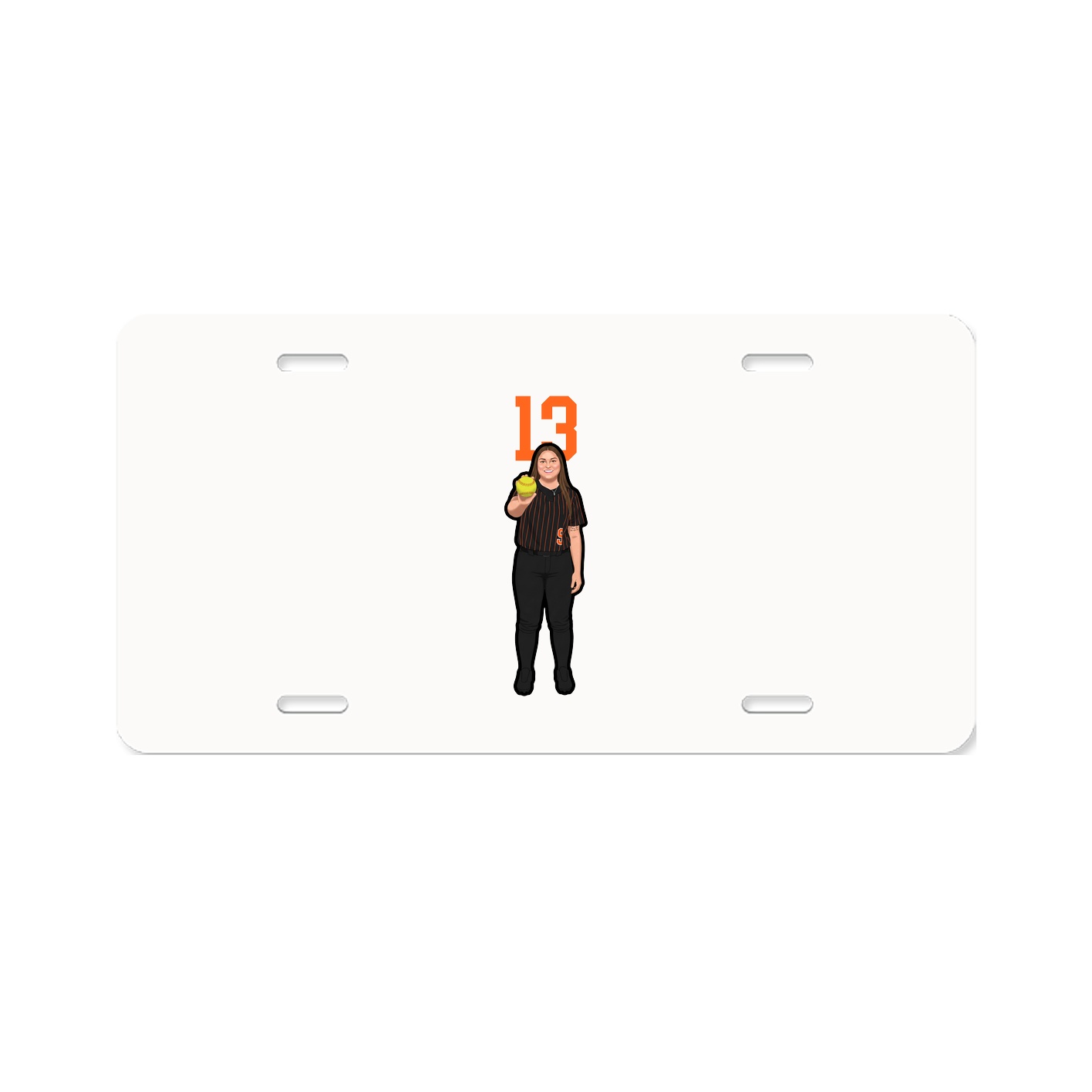 License Plate — Number Top in Classic