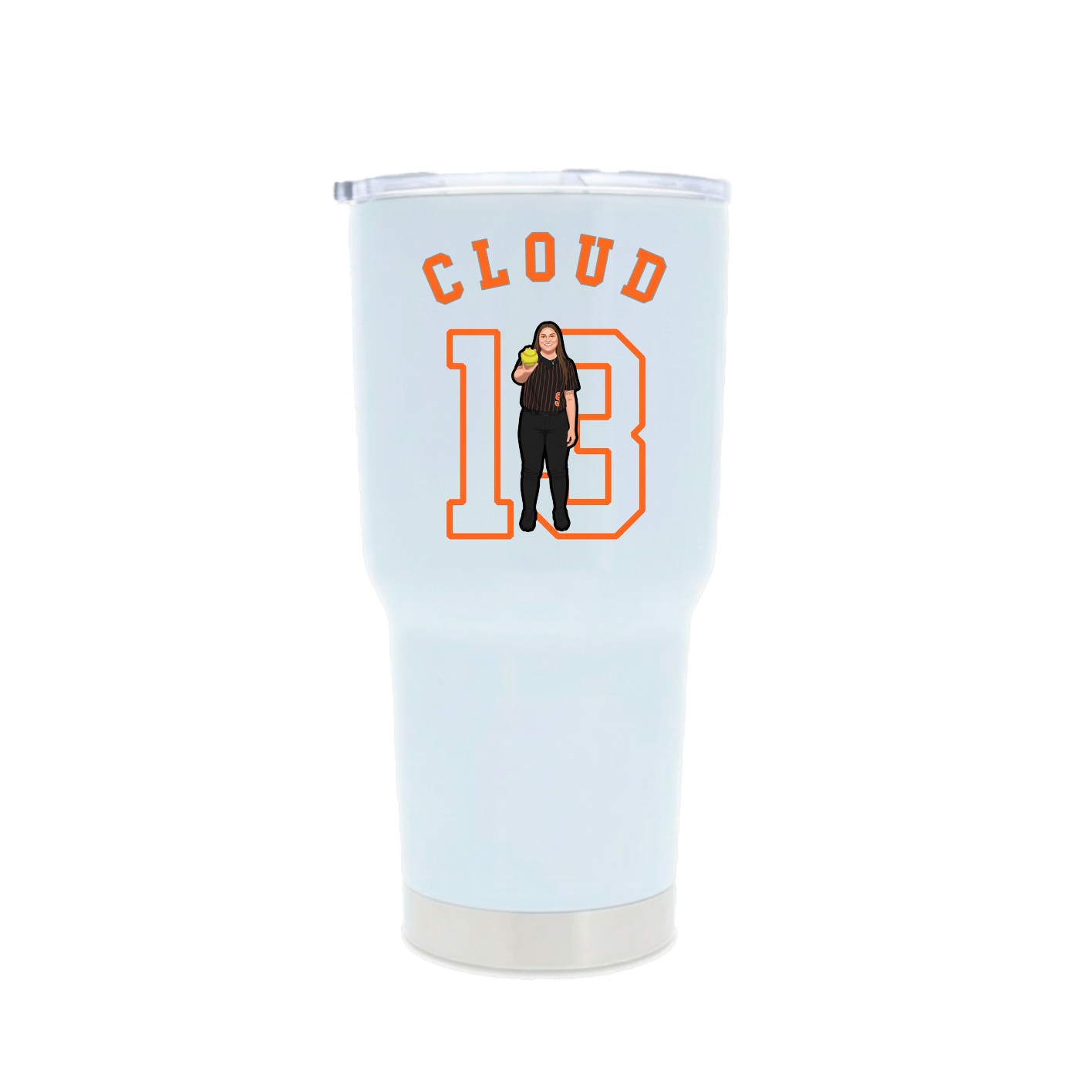 30oz Stainless Steel Tumbler — Shirsey Arch in White