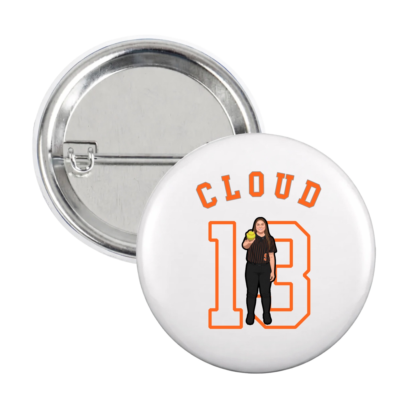 Game Day Button — Shirsey Arch in White
