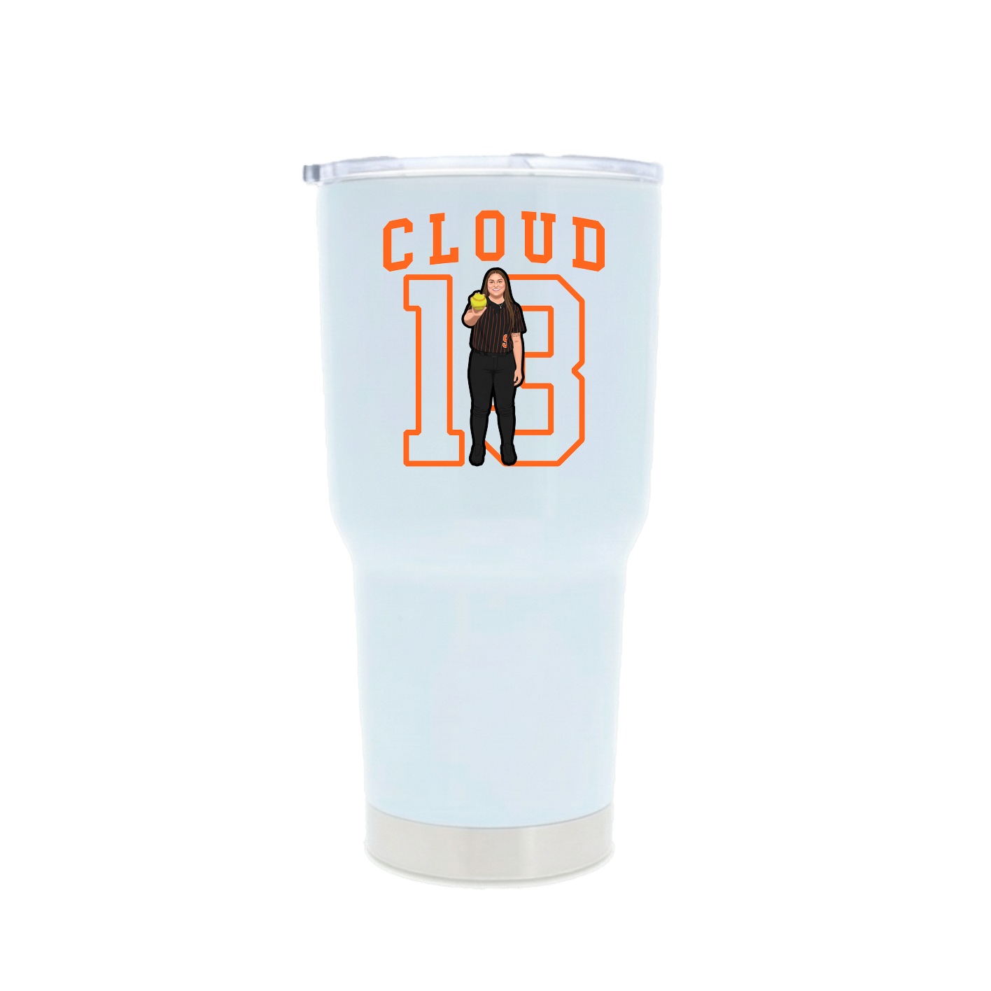 30oz Stainless Steel Tumbler — Shirsey in White