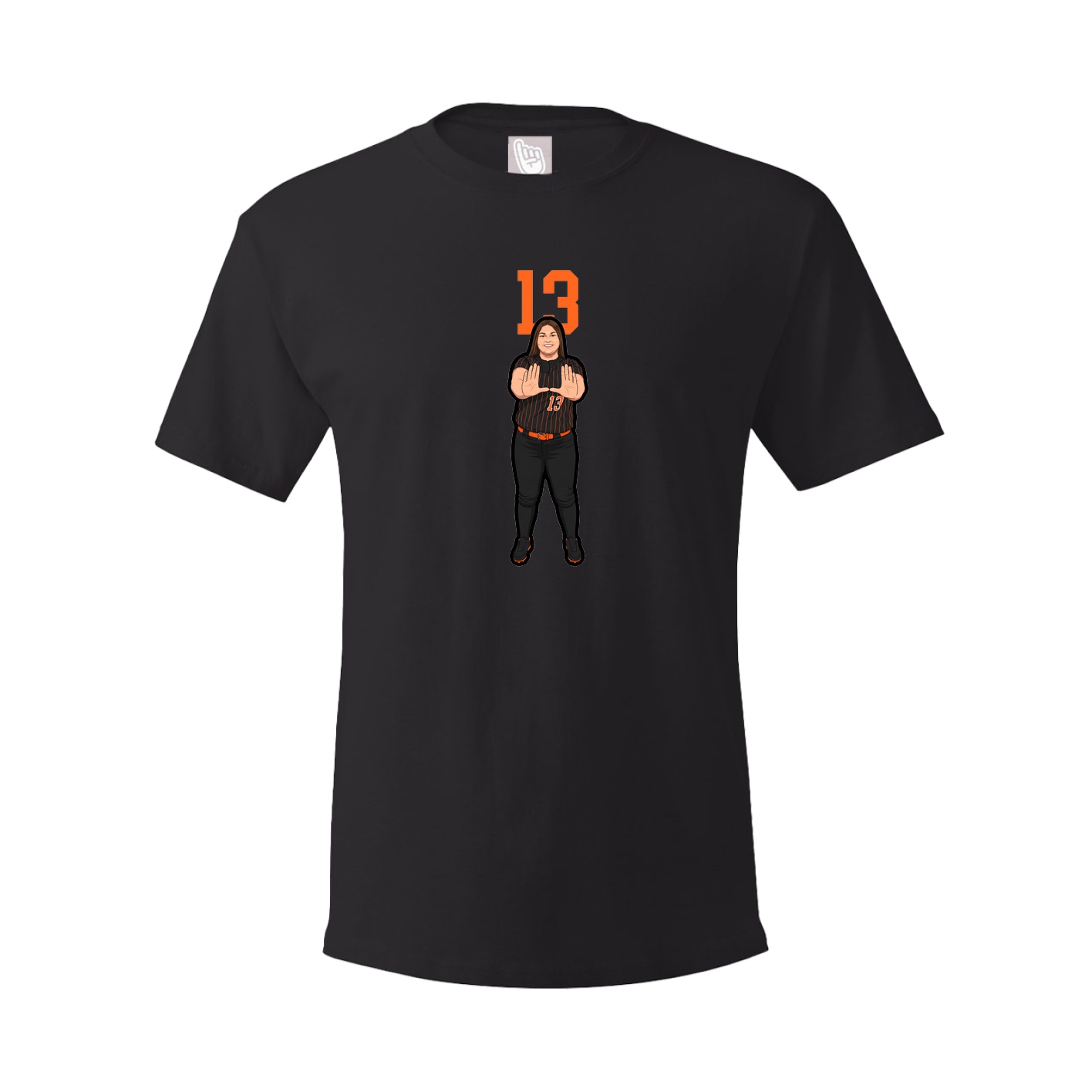 Youth Tee — Number Top in Black