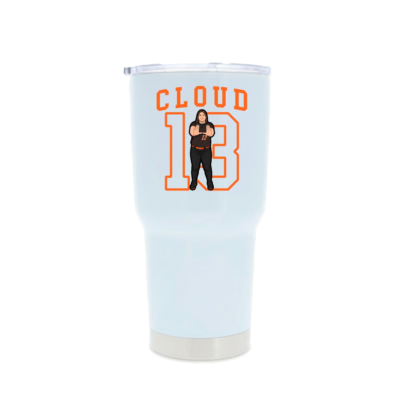 30oz Stainless Steel Tumbler — Shirsey in White