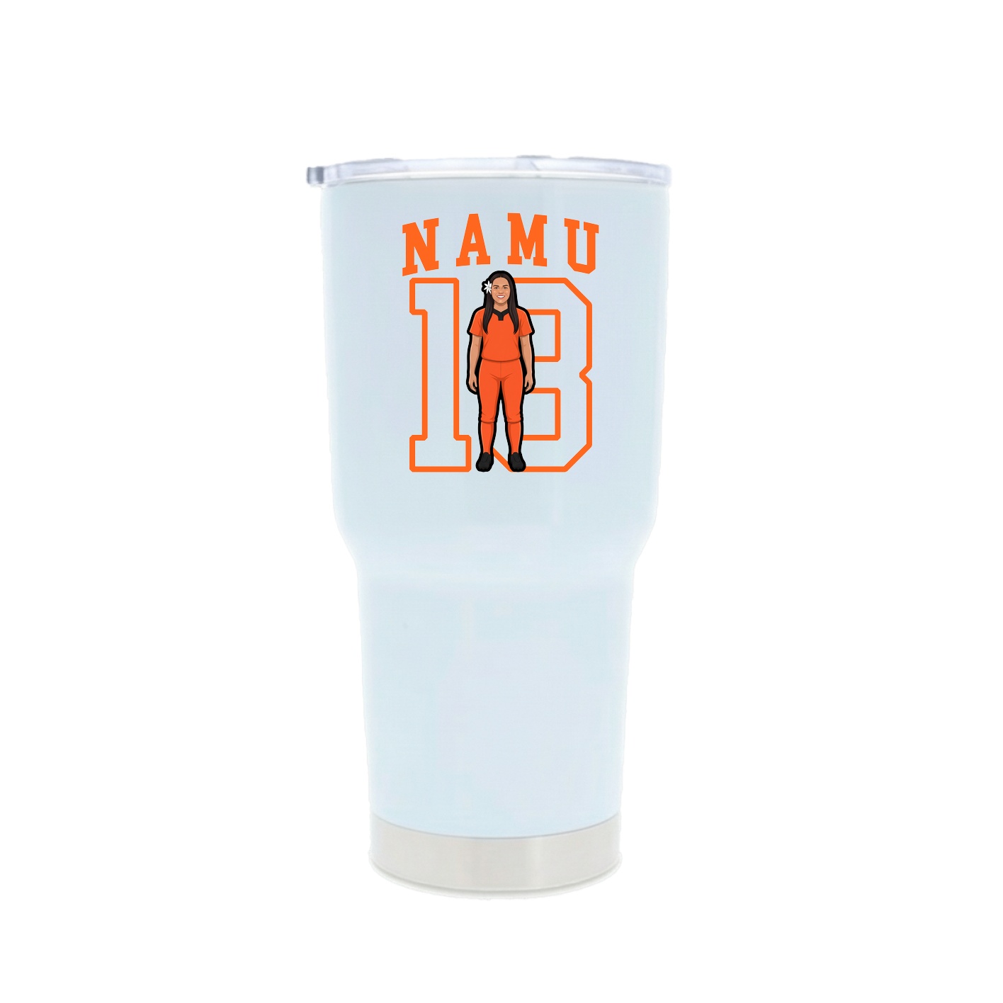 30oz Stainless Steel Tumbler — Shirsey in White