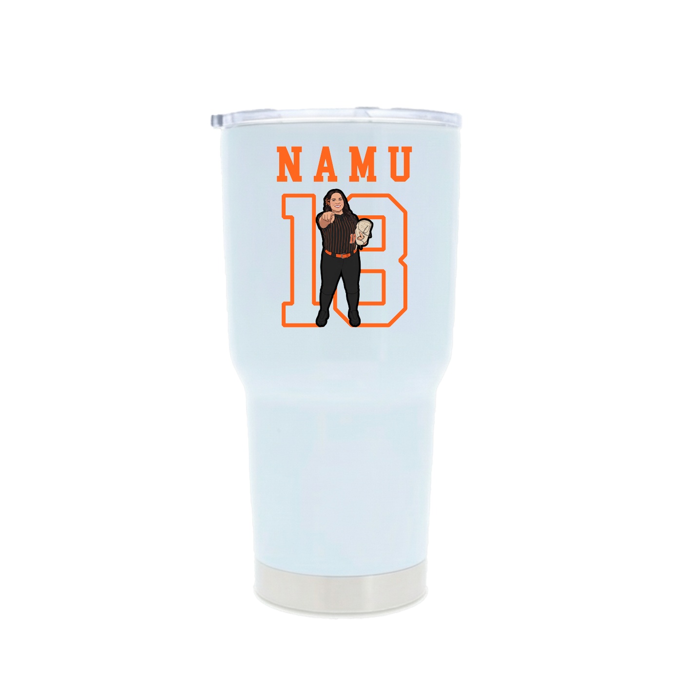 30oz Stainless Steel Tumbler — Shirsey in White