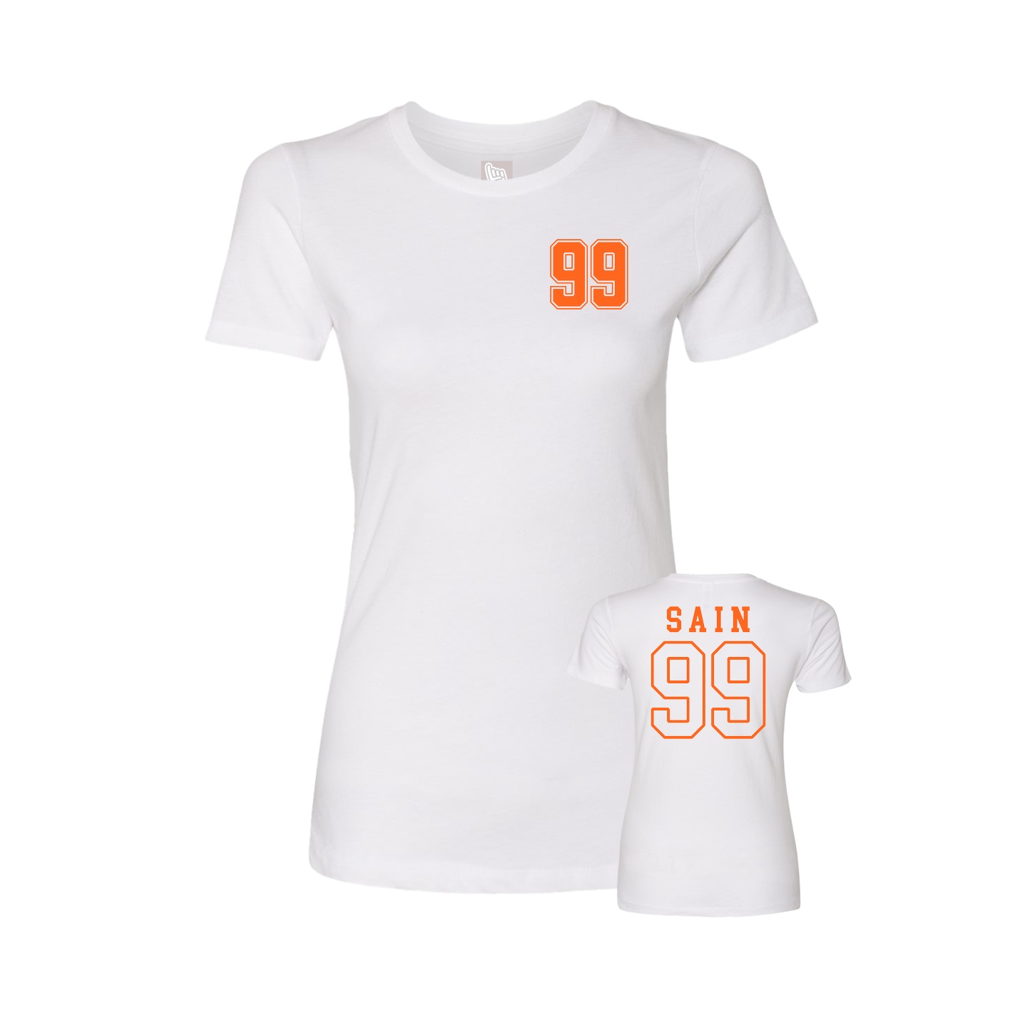 Womens Tee — Chest Back in White