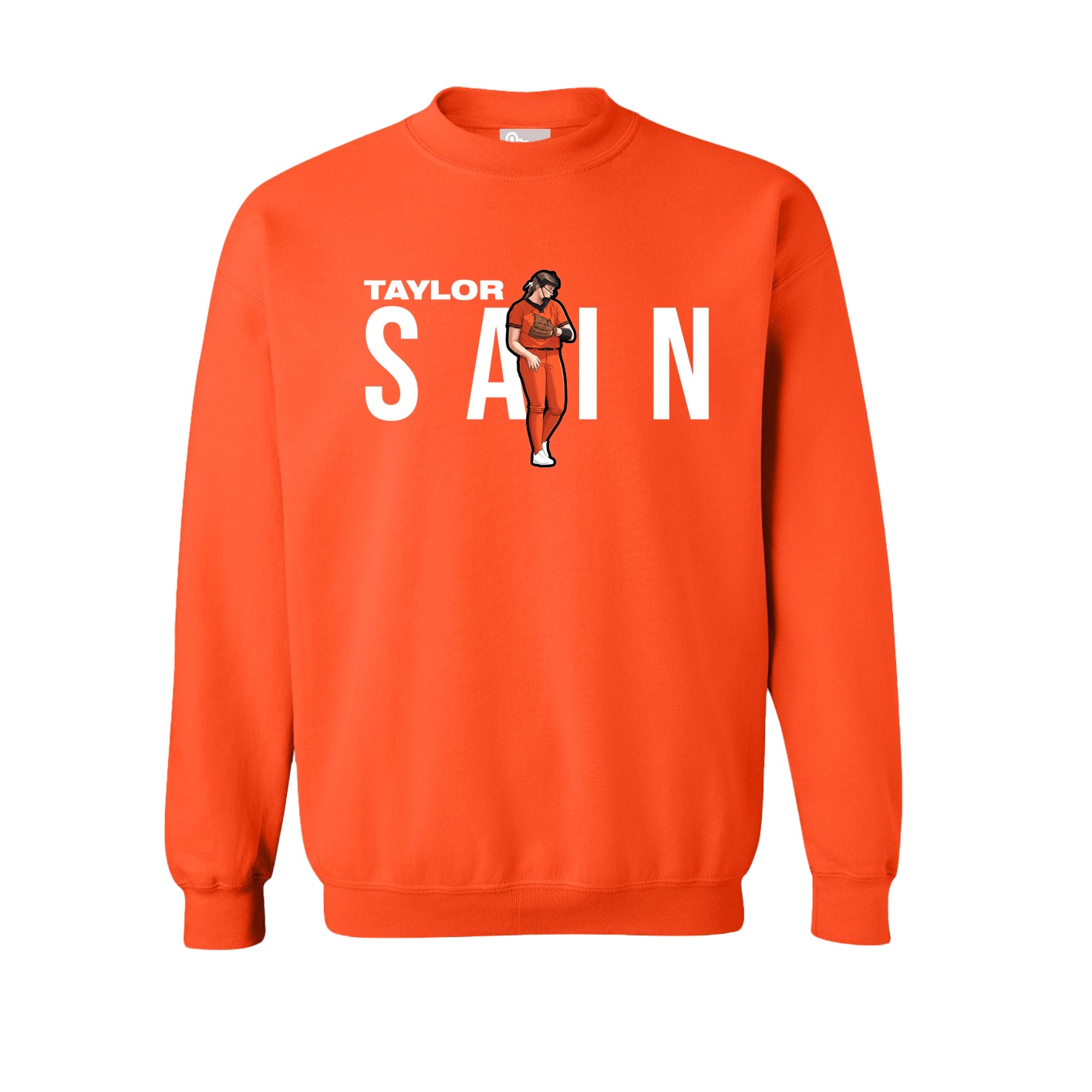 Fleece Crew — Player Name in Orange