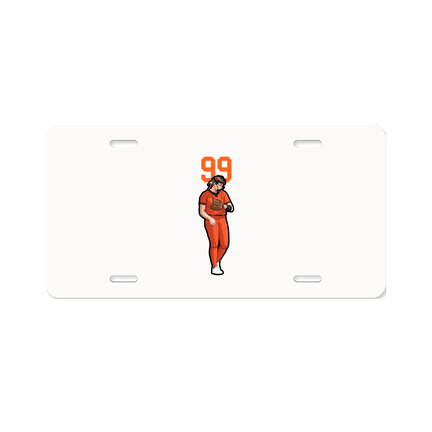 License Plate — Number Top in Classic