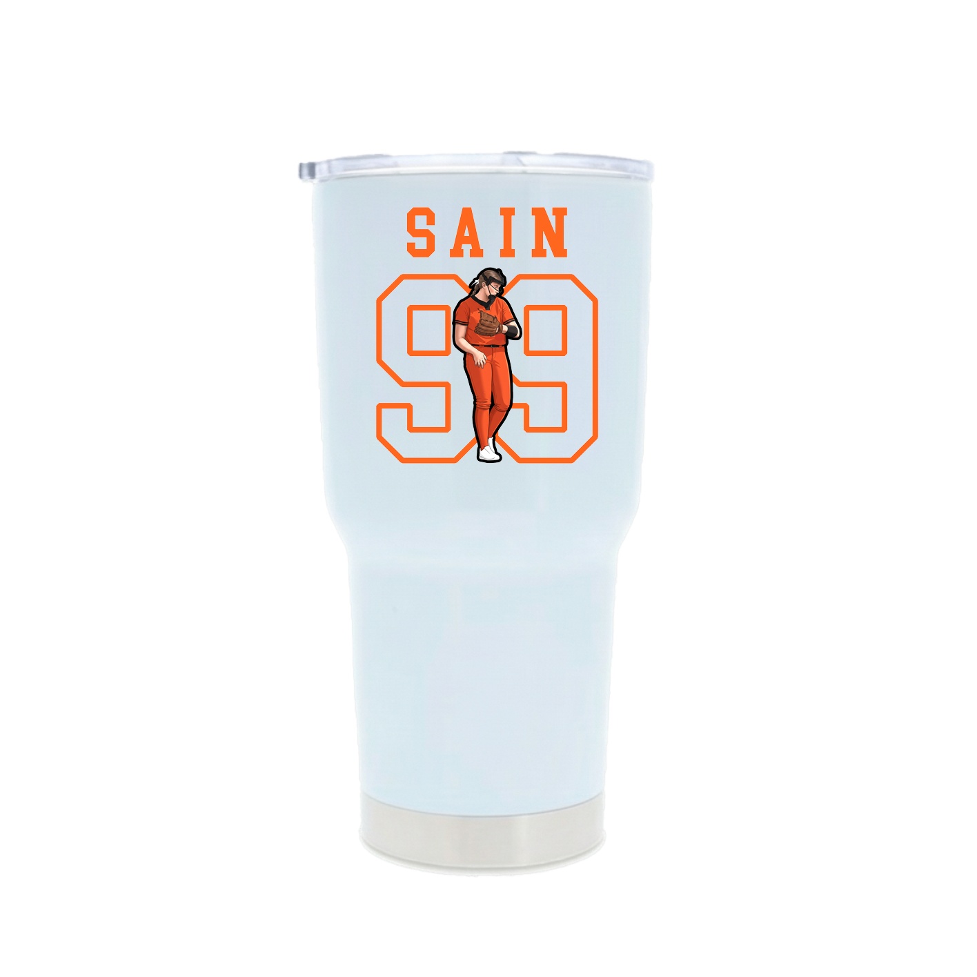 30oz Stainless Steel Tumbler — Shirsey in White