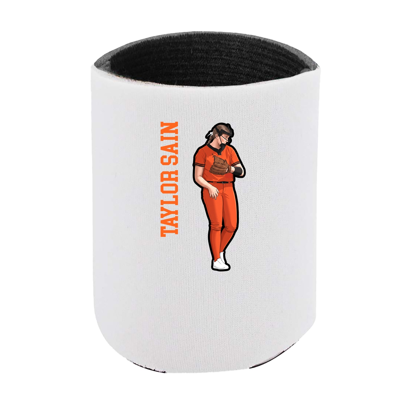 Can Holder — Name Vertical in White