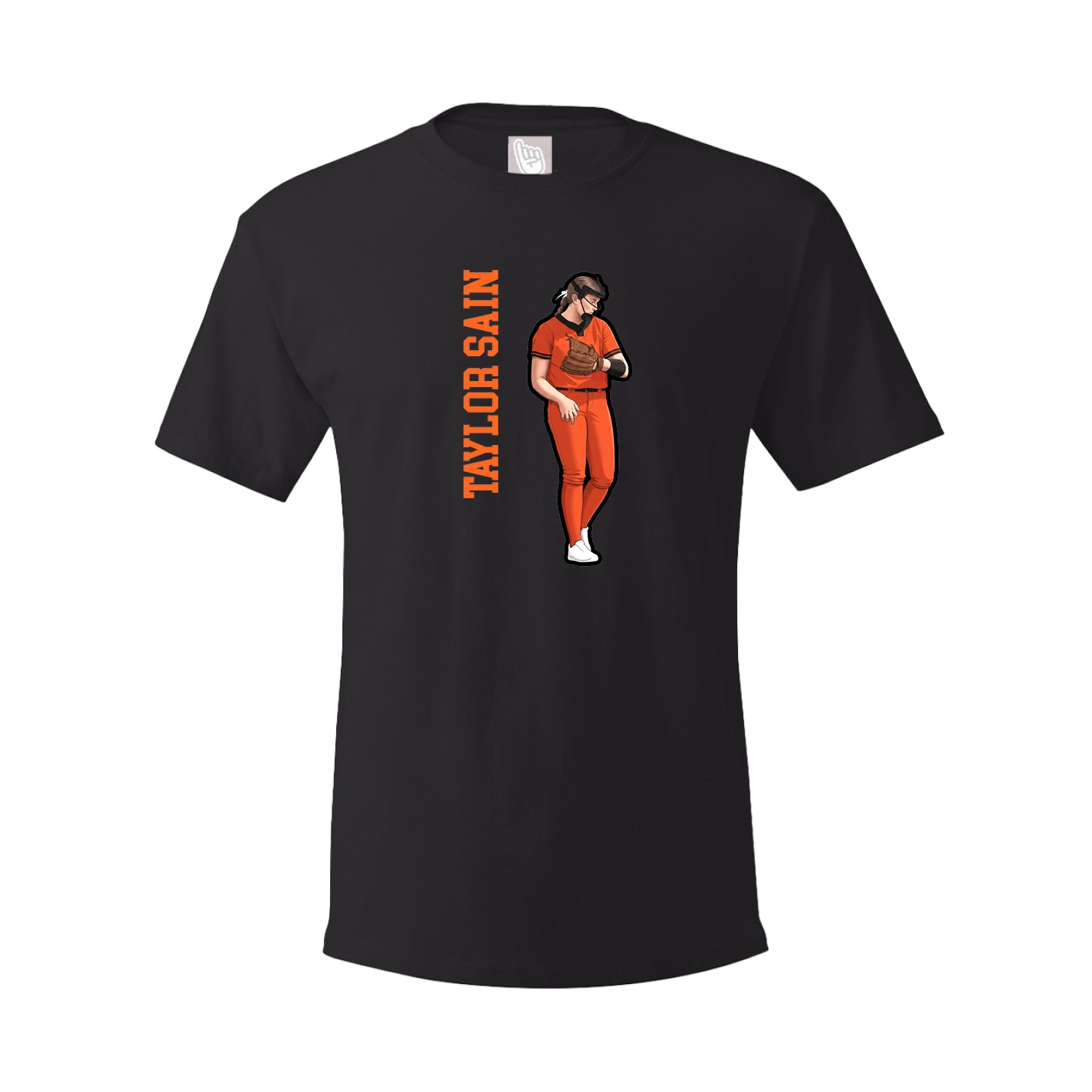 Youth Tee — Name Vertical in Black