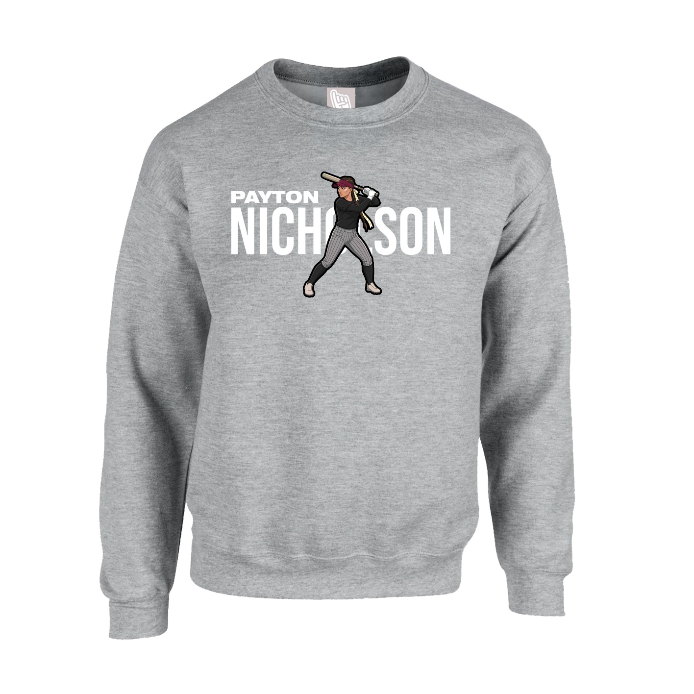 Fleece Crew — Player Name in Grey
