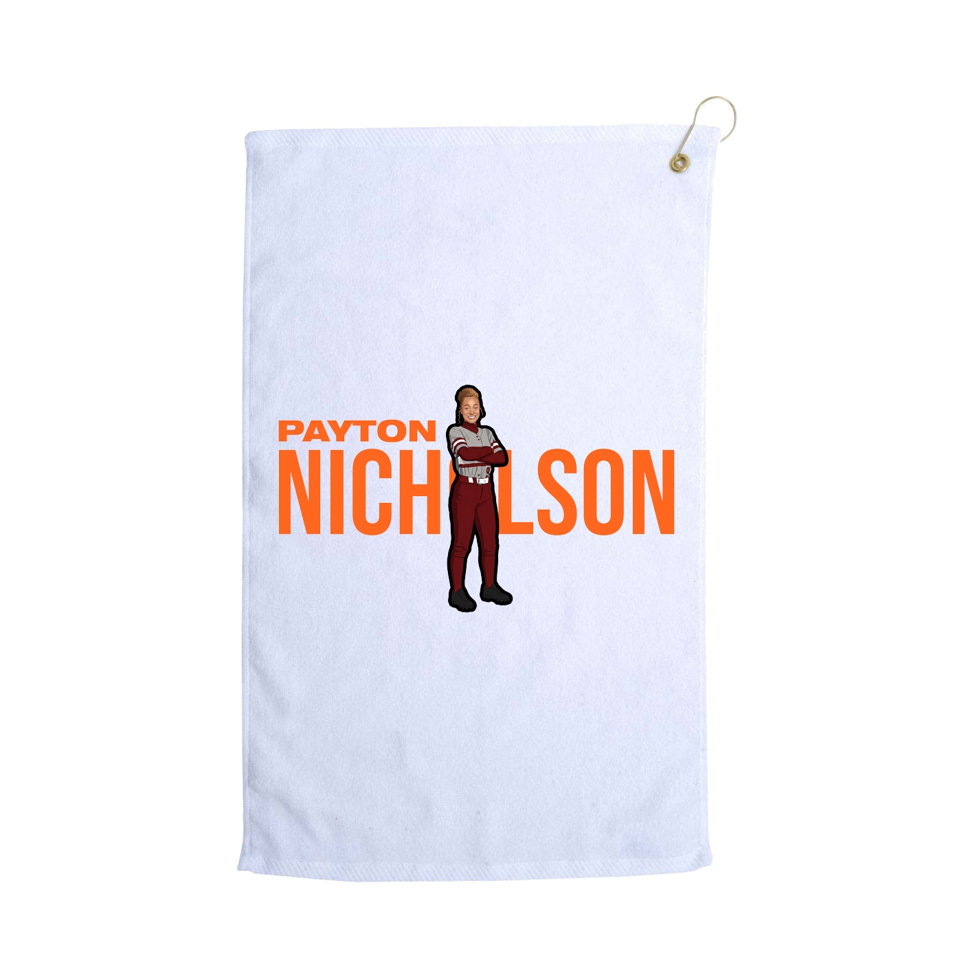 Golf Towel — Player Name in White