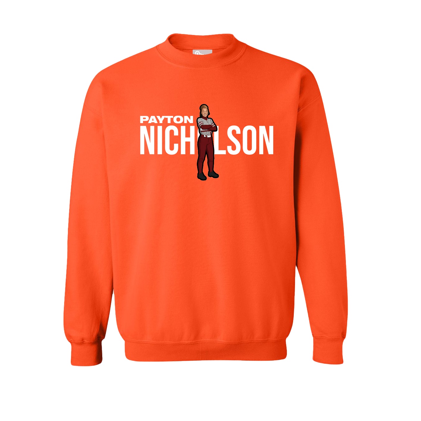 Fleece Crew — Player Name in Orange