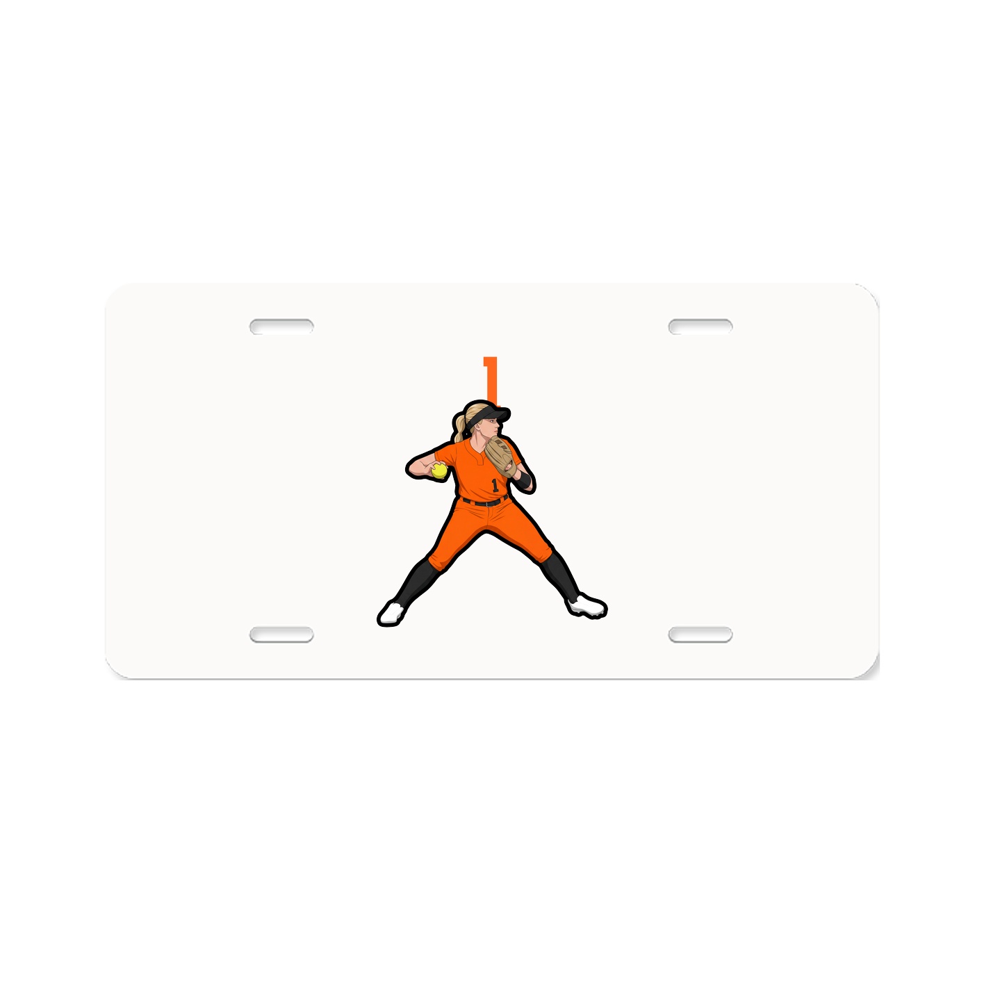 License Plate — Number Top in Classic