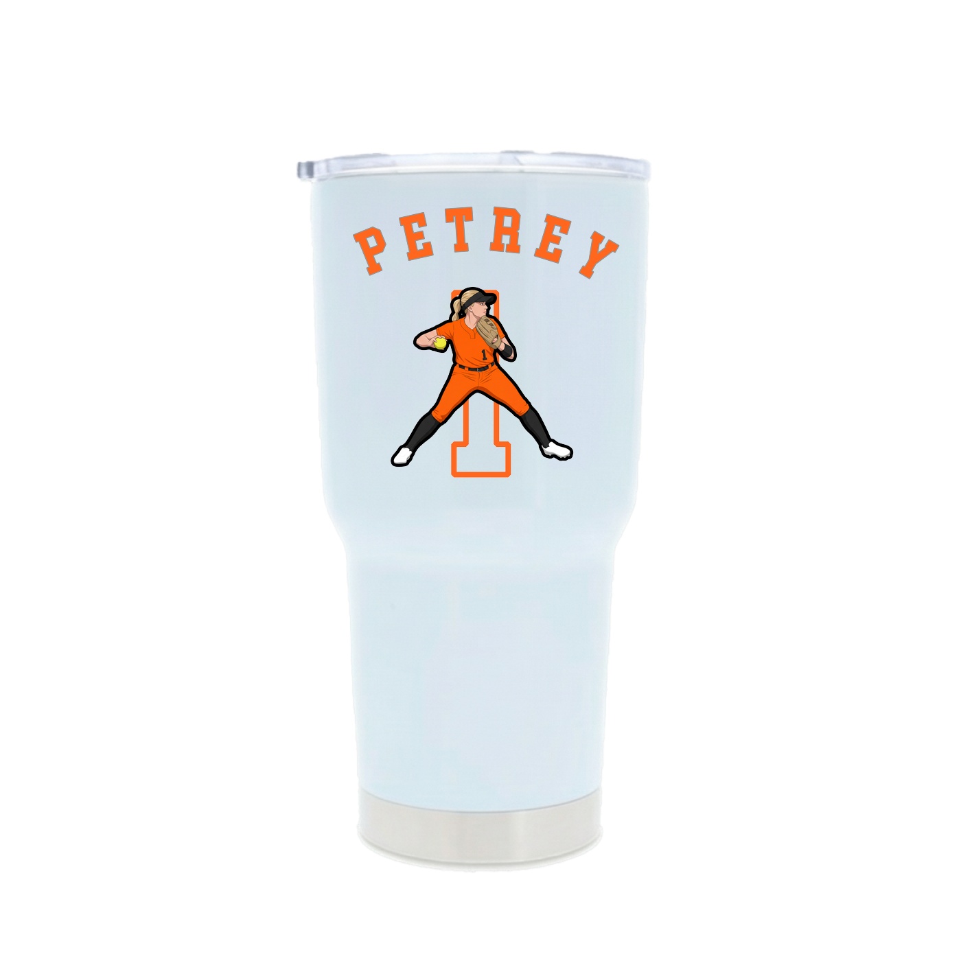 30oz Stainless Steel Tumbler — Shirsey Arch in White