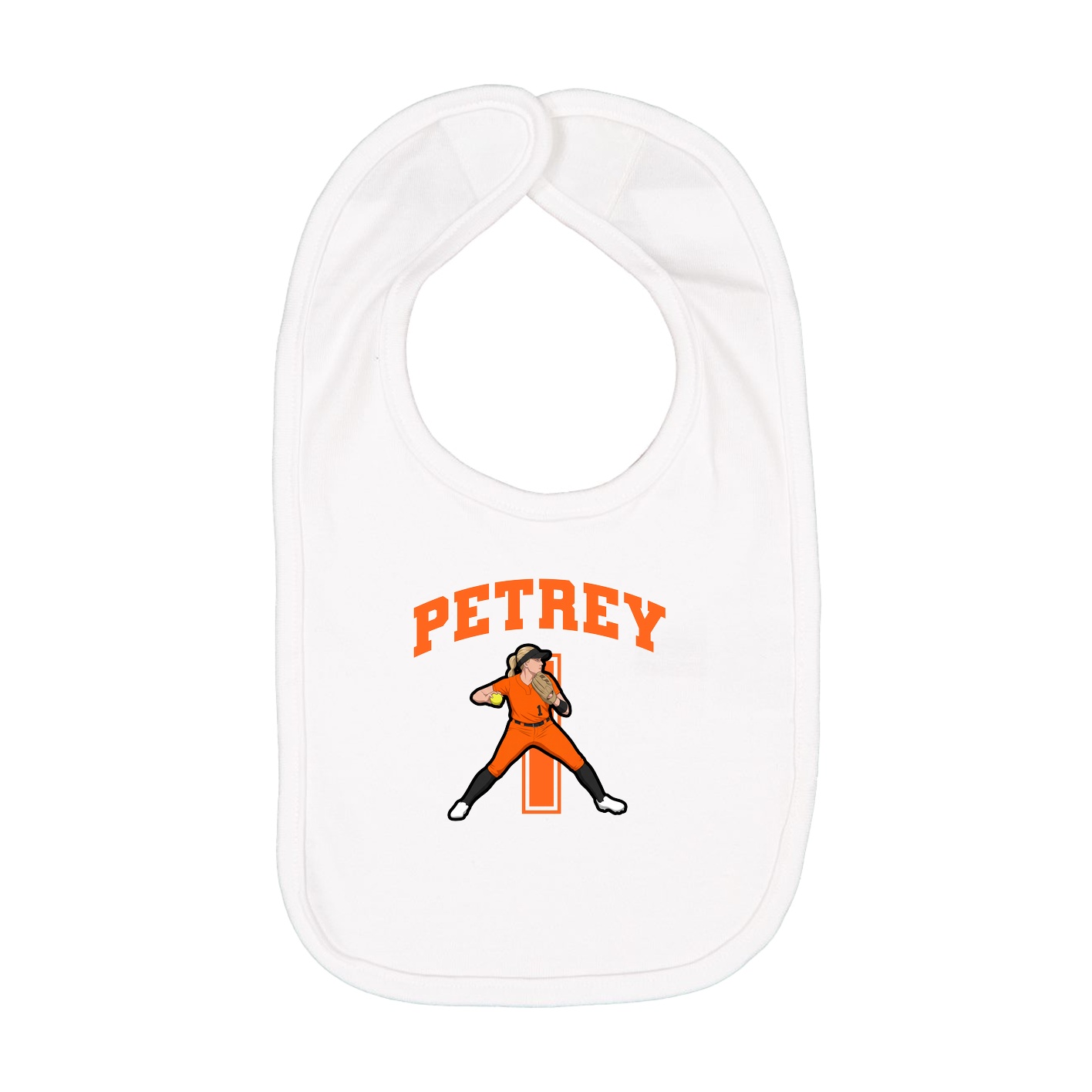 Infant Bib — Number in White