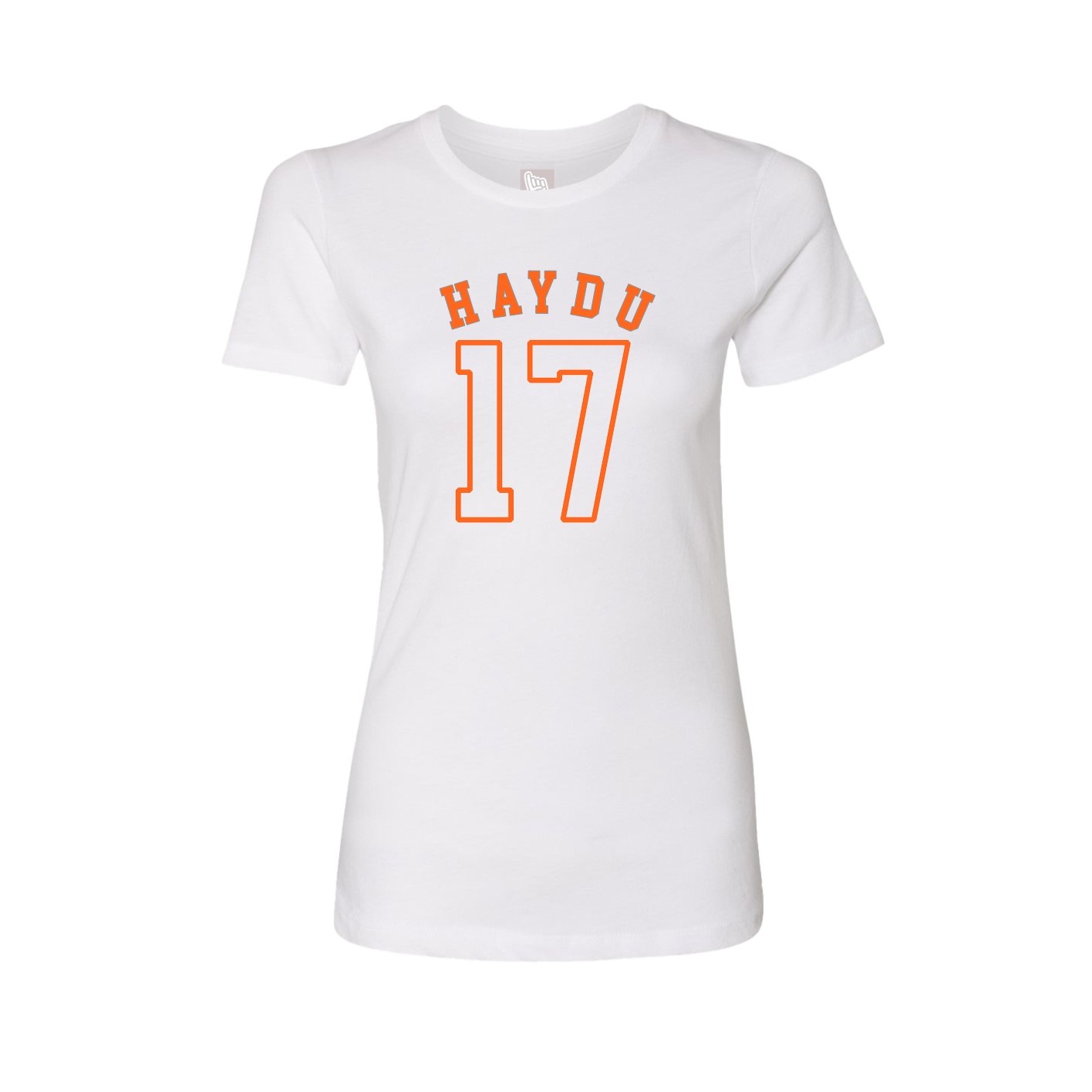 Fitted Women's Tee — Shirsey Arch in White