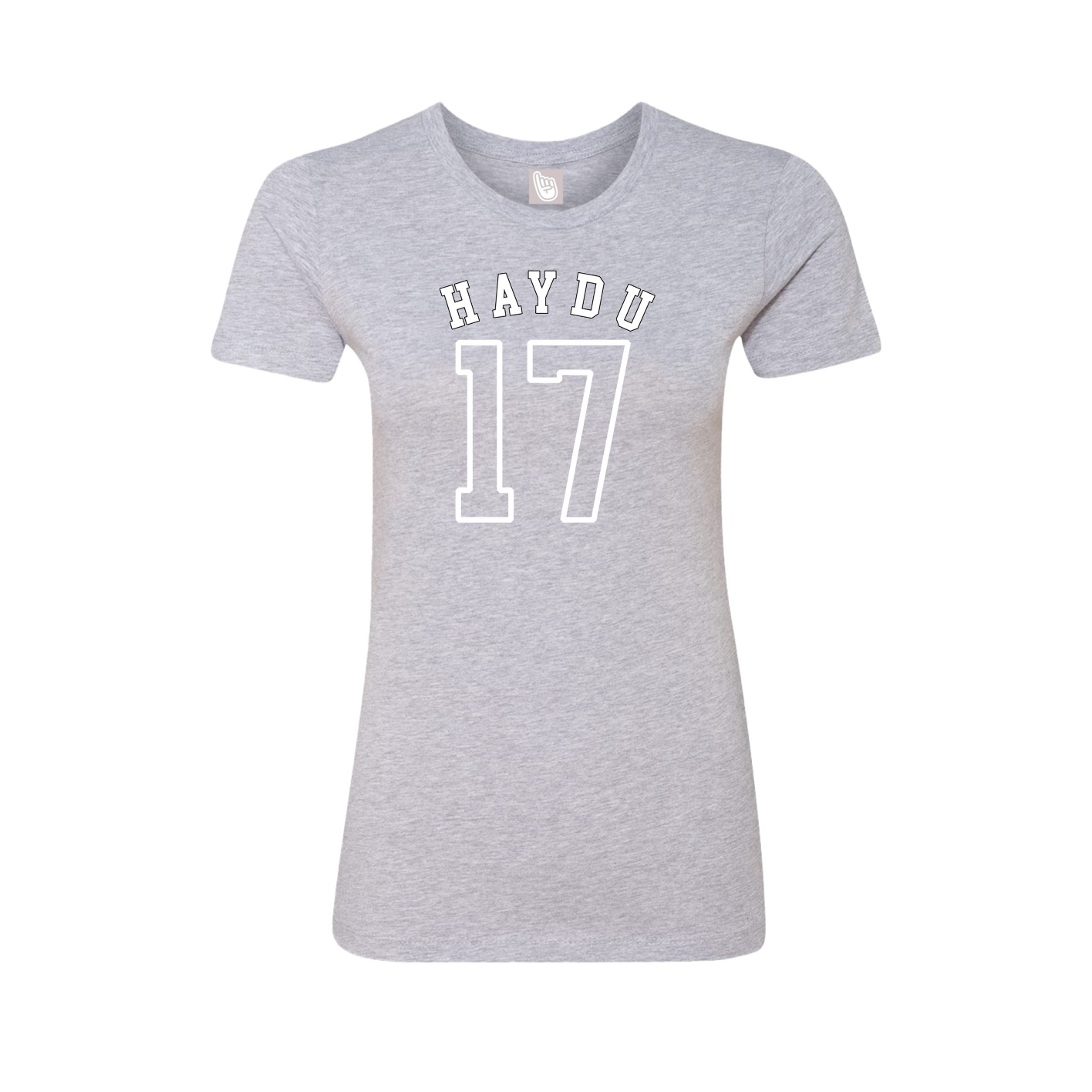 Fitted Women's Tee — Shirsey Arch in Grey