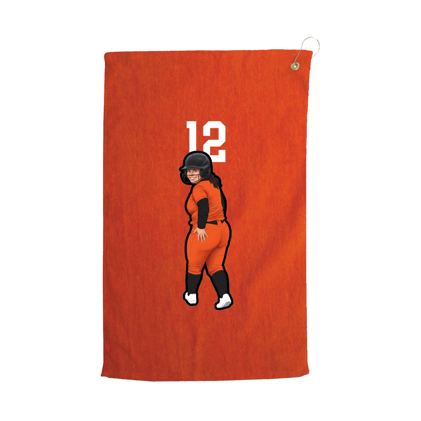 Golf Towel — Number Top in Orange