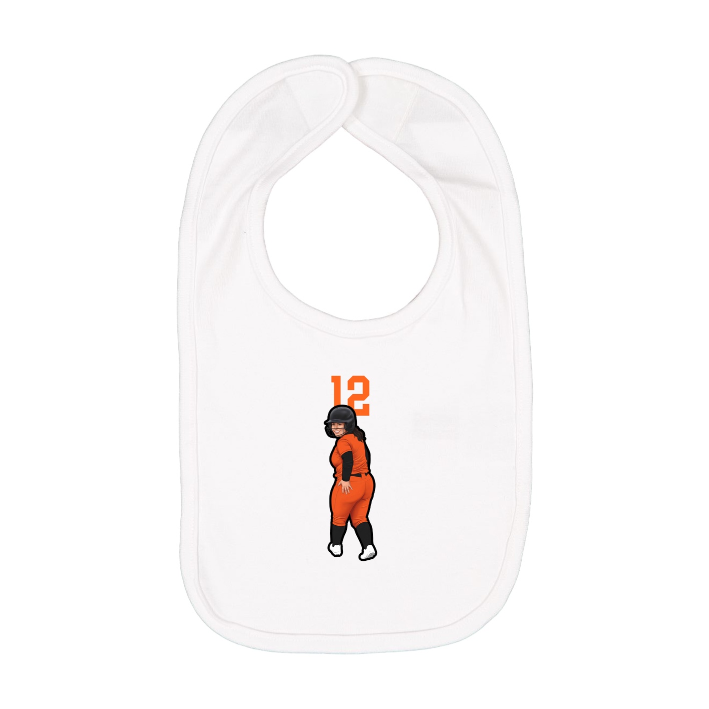 Infant Bib — Number Top in White