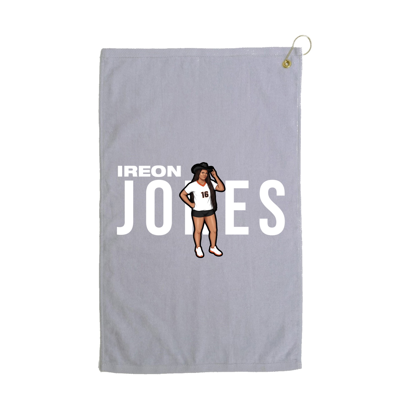 Golf Towel — Player Name in Grey