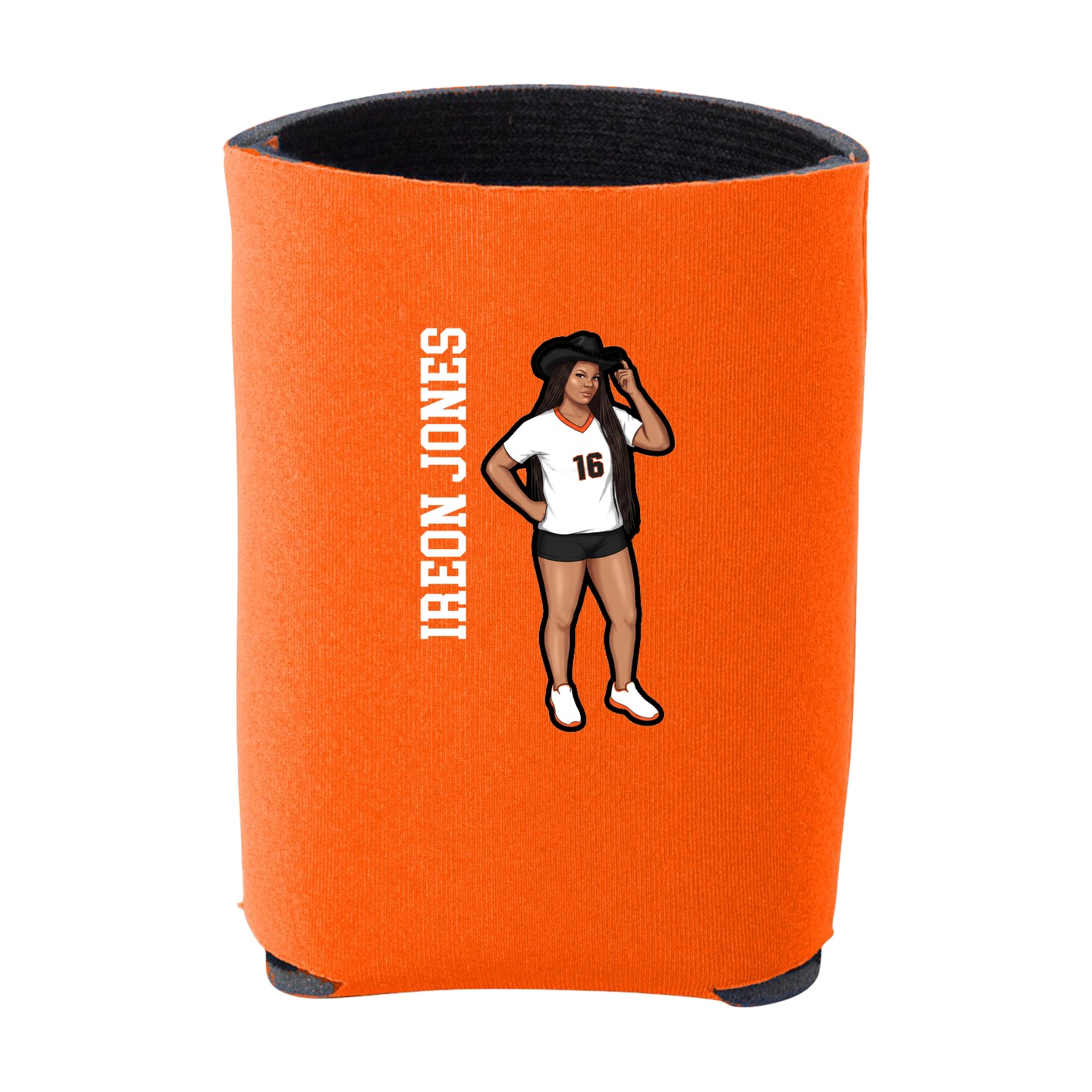 Can Holder — Name Vertical in Orange